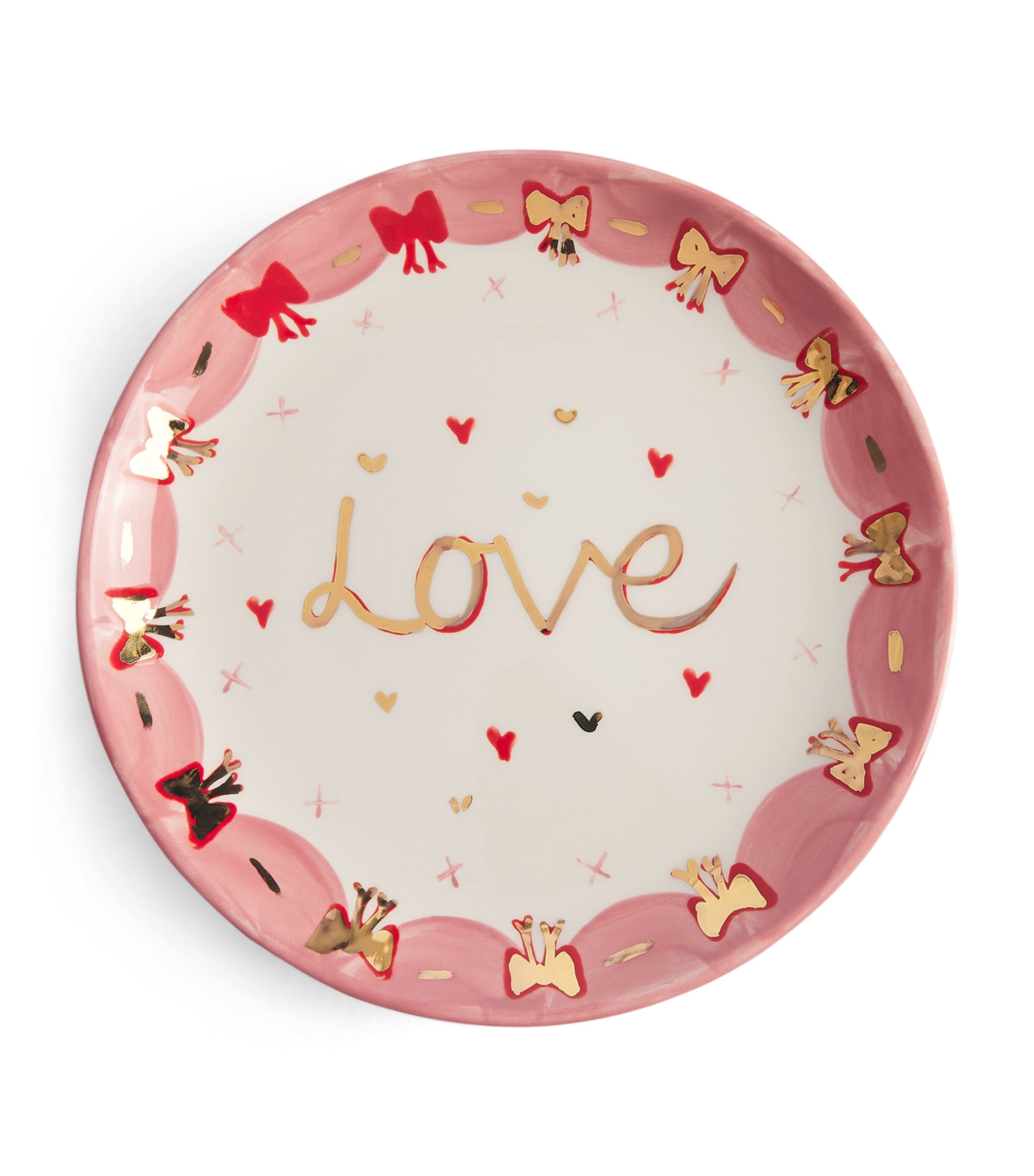 Jayne Redmond Hand-Painted Love Plate (24cm) White Image 1