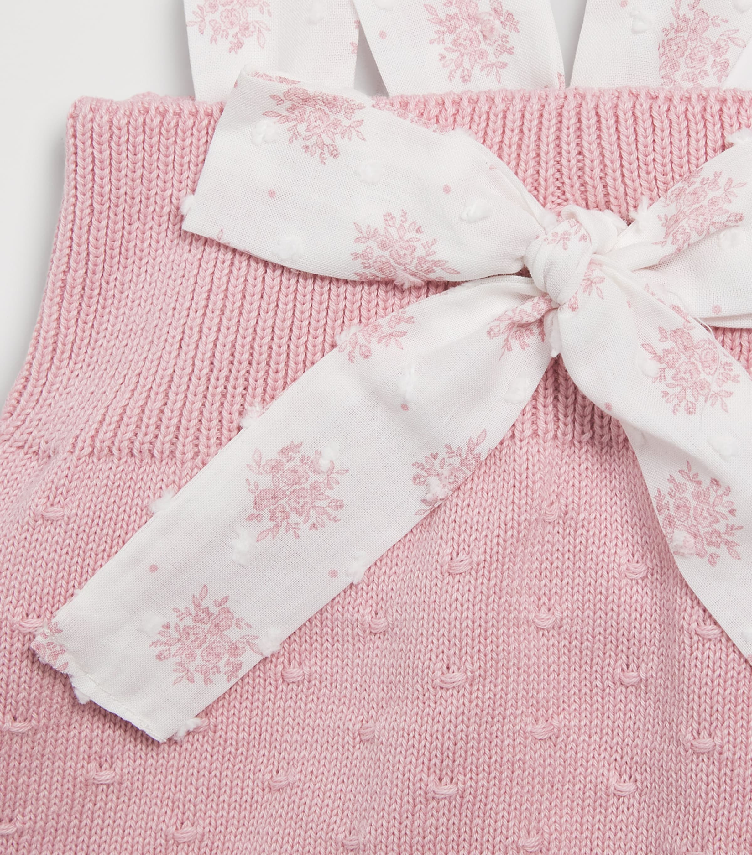 Cotton Mimosa Knitted Bodysuit (1-24 Months) 422 H82 DUNE PINK Image 3