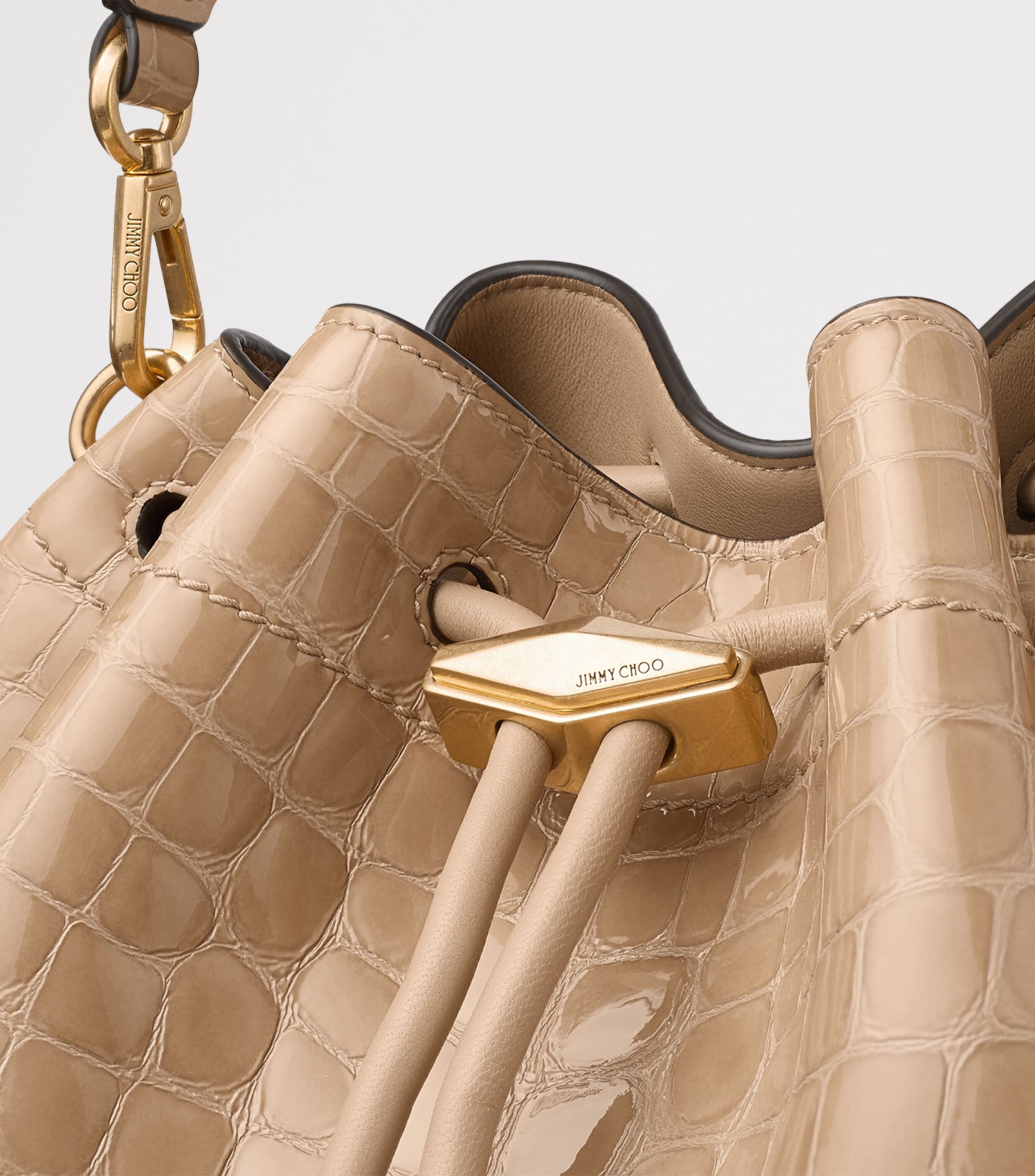 Bon Bon Cinch Leather Top-Handle Bag CHAI/GOLD Image 5