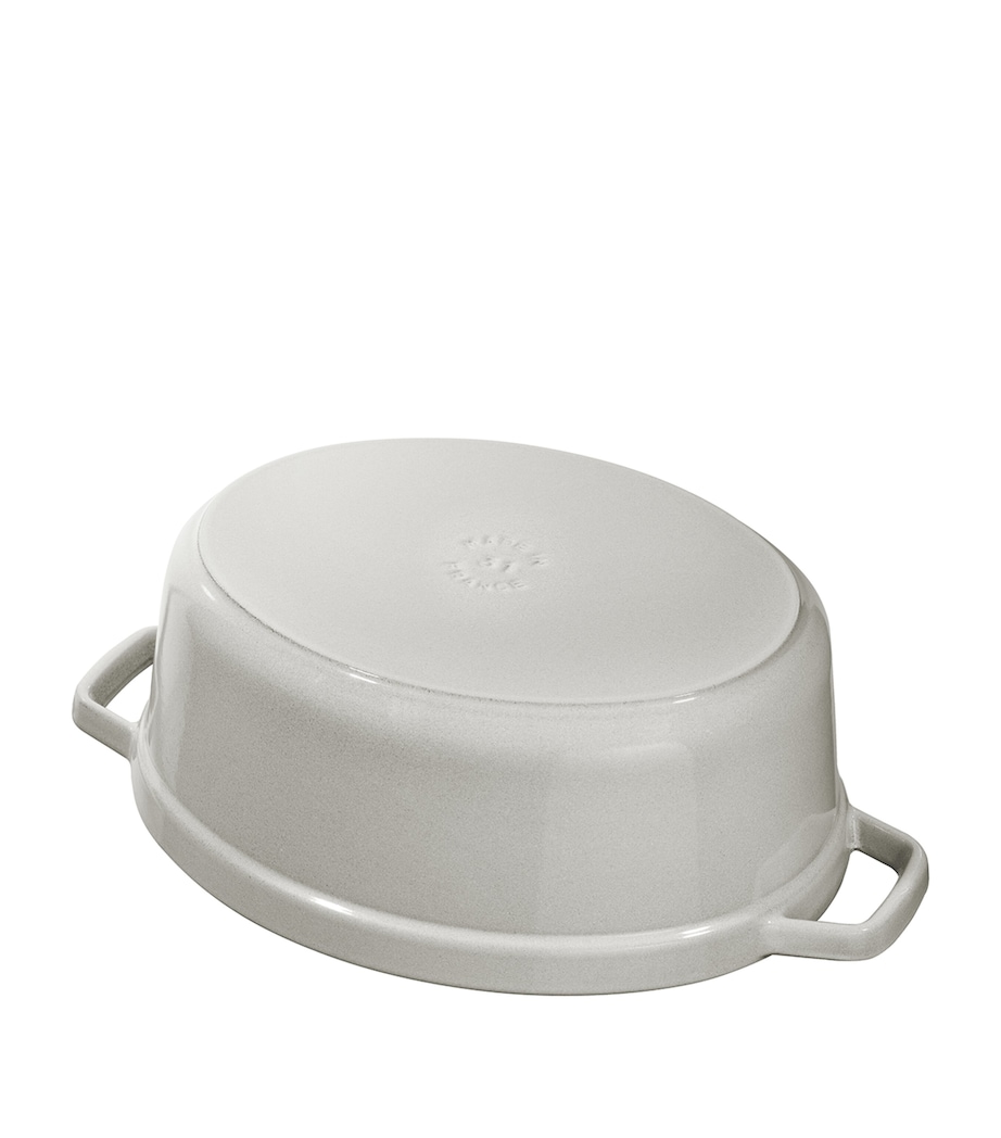 Staub Oval Cocotte (29cm) White Truffle Image 4
