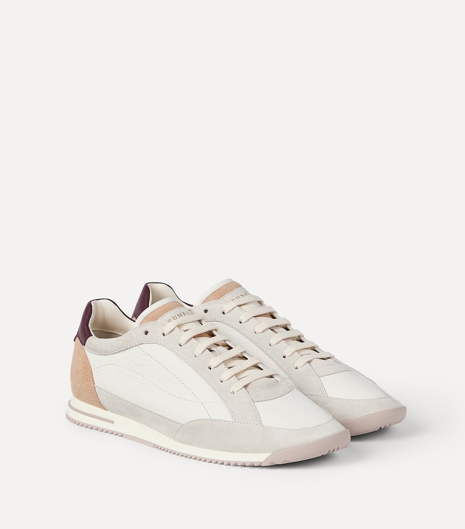 Brunello Cucinelli Deerskin-Suede Low-Top Sneakers Image 3