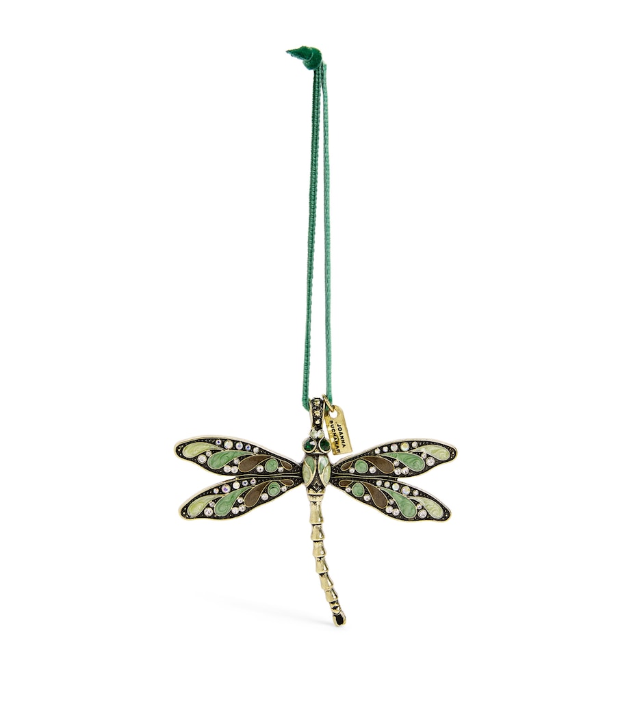 Crystal Dragonfly Tree Decoration GREEN Image 1