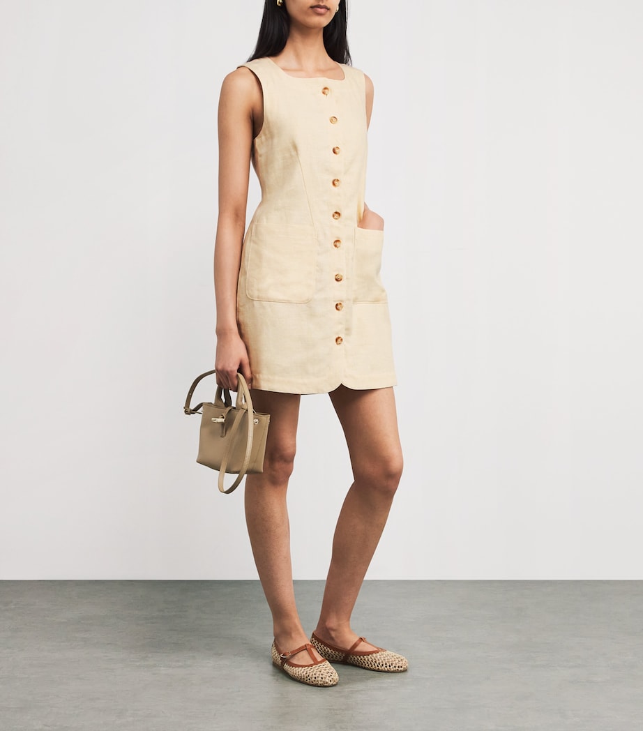 Linen Emma Mini Dress DUSTY CITRON Image 2