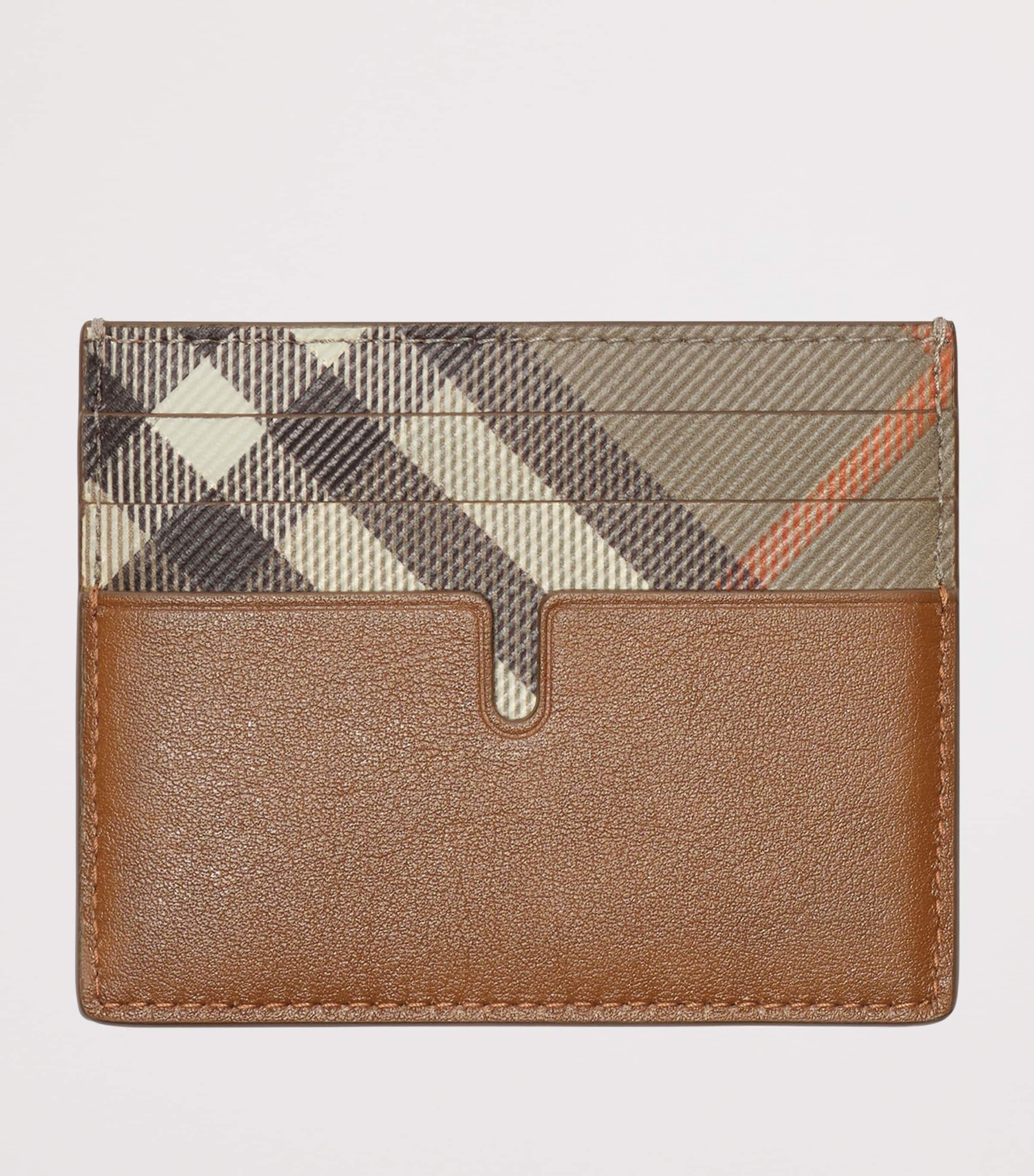 Burberry Leather Tall Pop Check Card-Holder​ Finch Brown/hazel Image 2