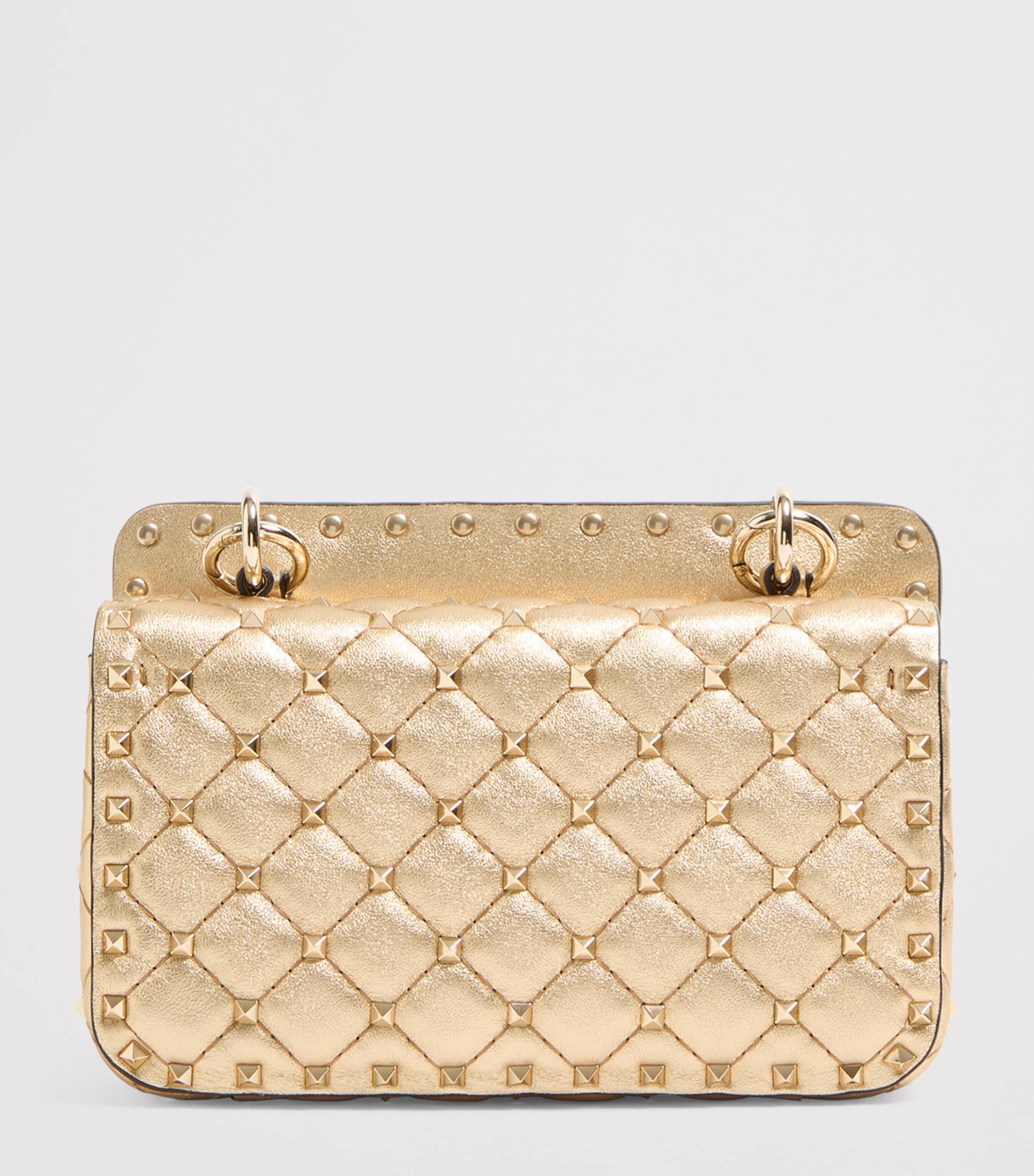 ショルダーバッグ・ポシェット Rockstud Spike Mini Leather Shoulder Bag Valentino Rockstud Spike Micro Quilted Leather Bag - Runway