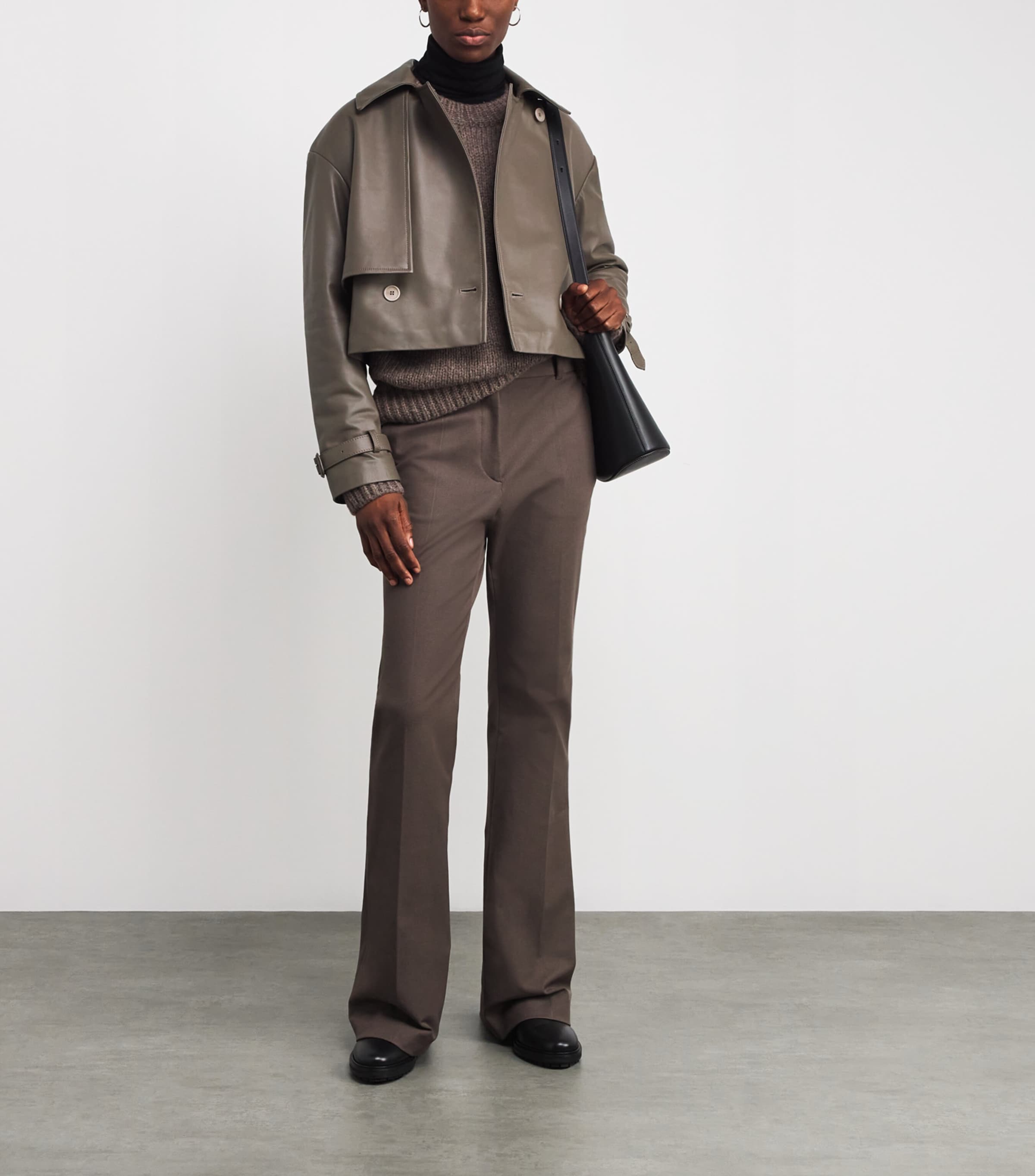 Blaise Leather Jacket MUSHROOM Image 2