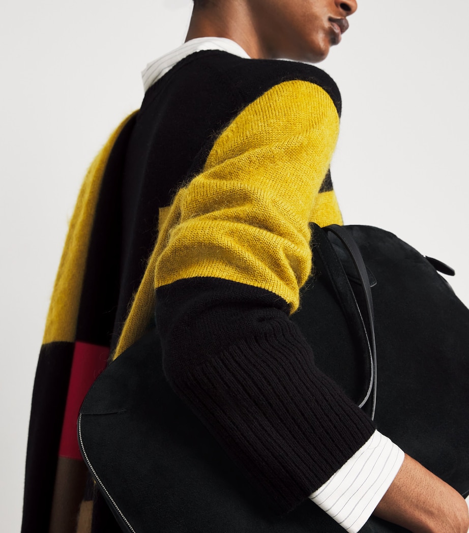 Wool-Blend Overlay Sweater SMOKE COMBO Image 6