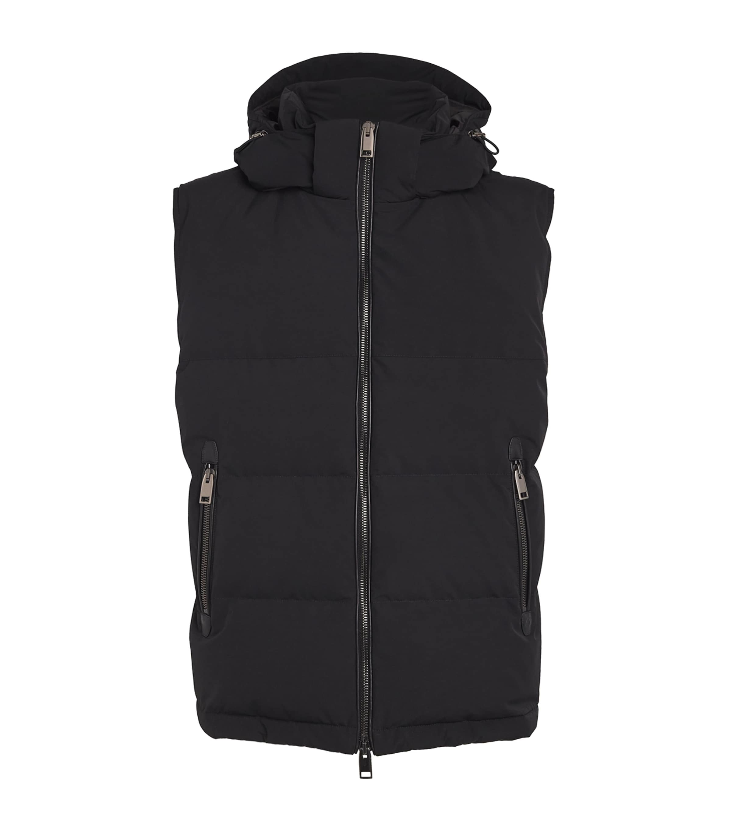 Brioni Down-filled Gilet In Black