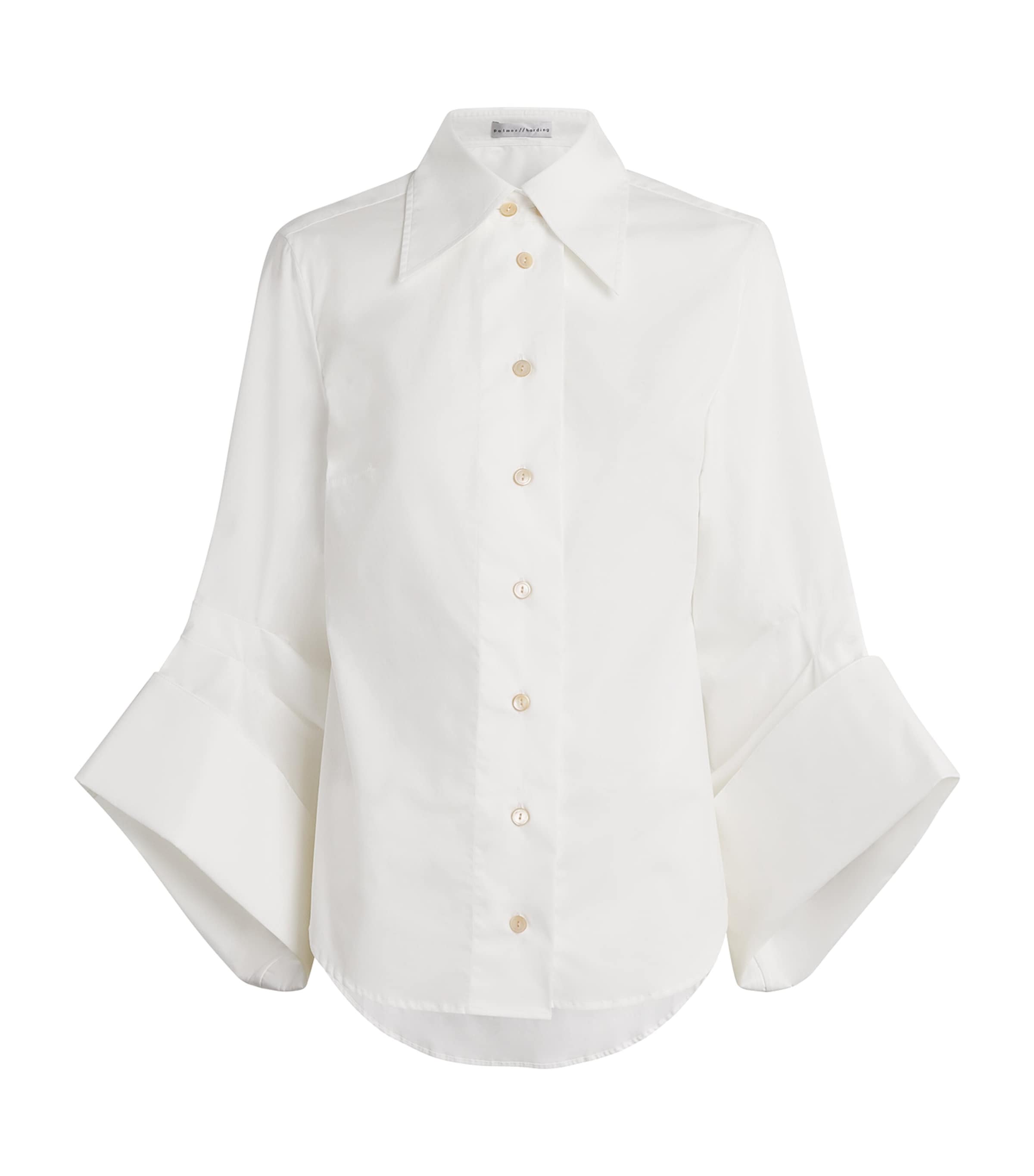 Palmer//Harding Womens Cotton Twill Intention Shirt White Cotton Twill Image 1