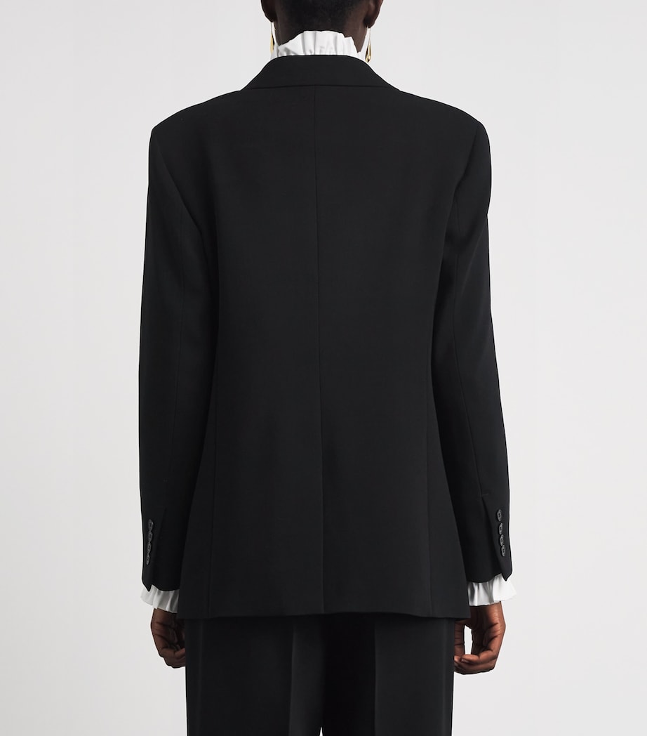 Max Mara Womens Wool Single-Breasted Blazer Black Image 5