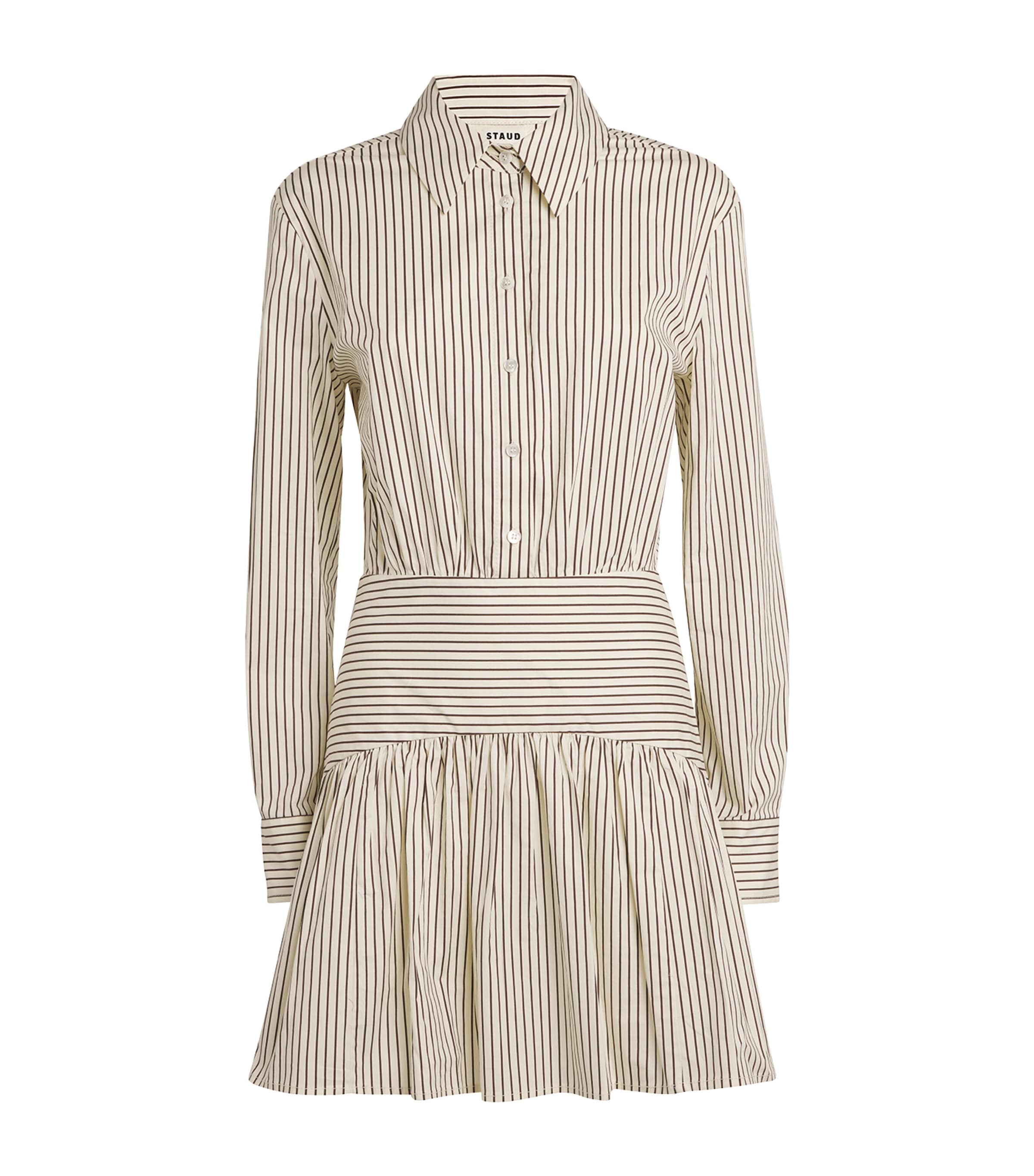 STAUD COTTON-BLEND ROCCO MINI DRESS