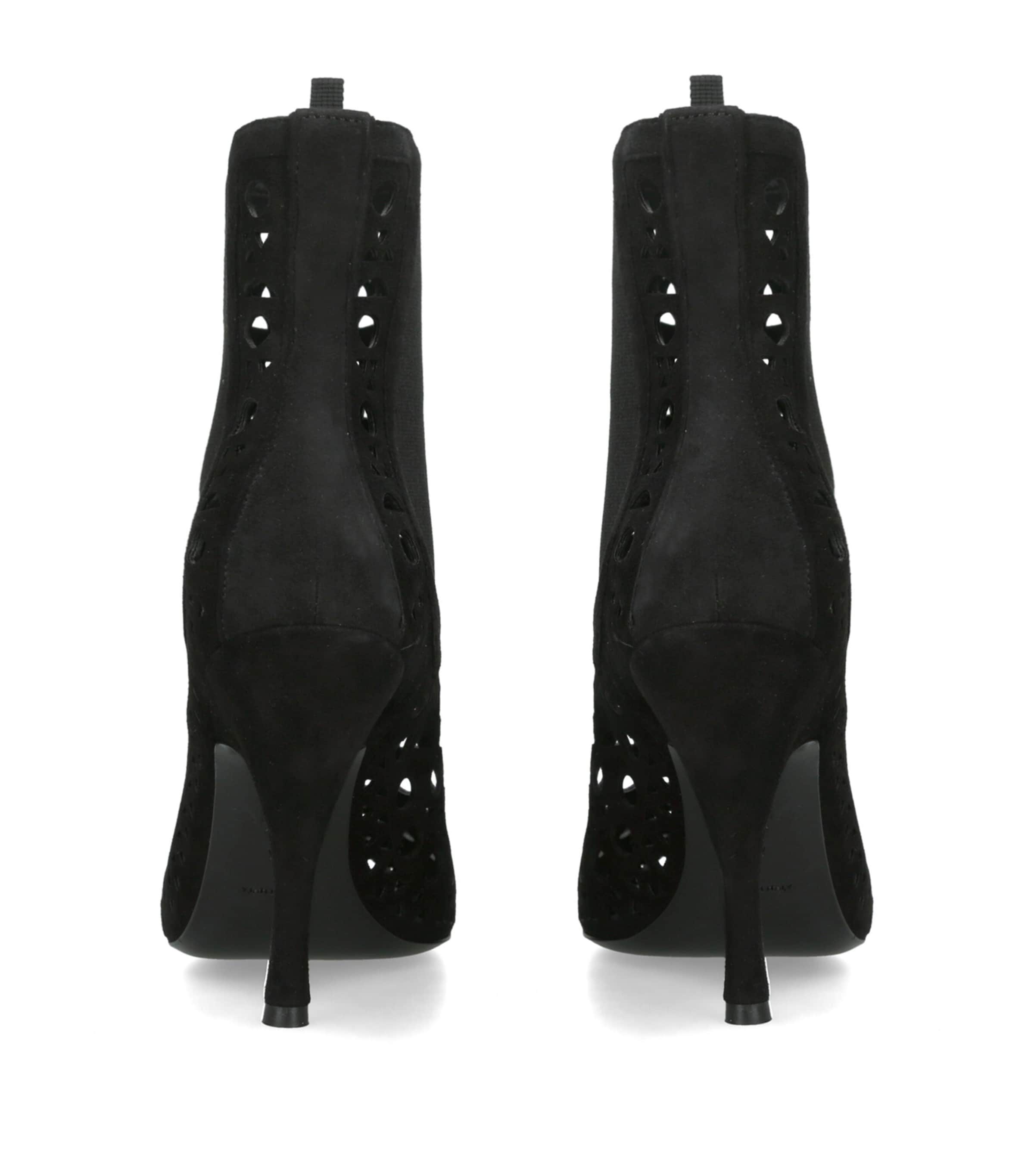Alaïa Suede Vienne Heeled Chelsea Boots 100 Black Image 4