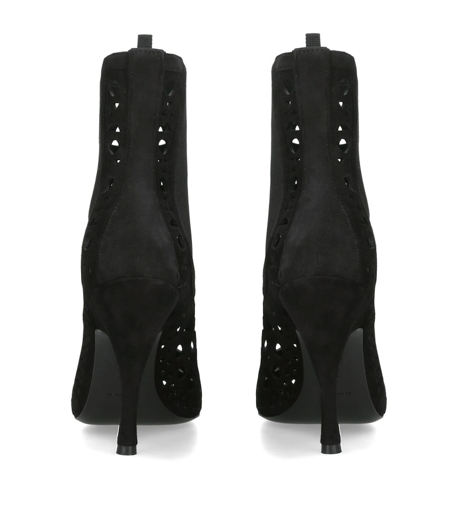 Alaïa Suede Vienne Heeled Chelsea Boots 100 Black Image 4