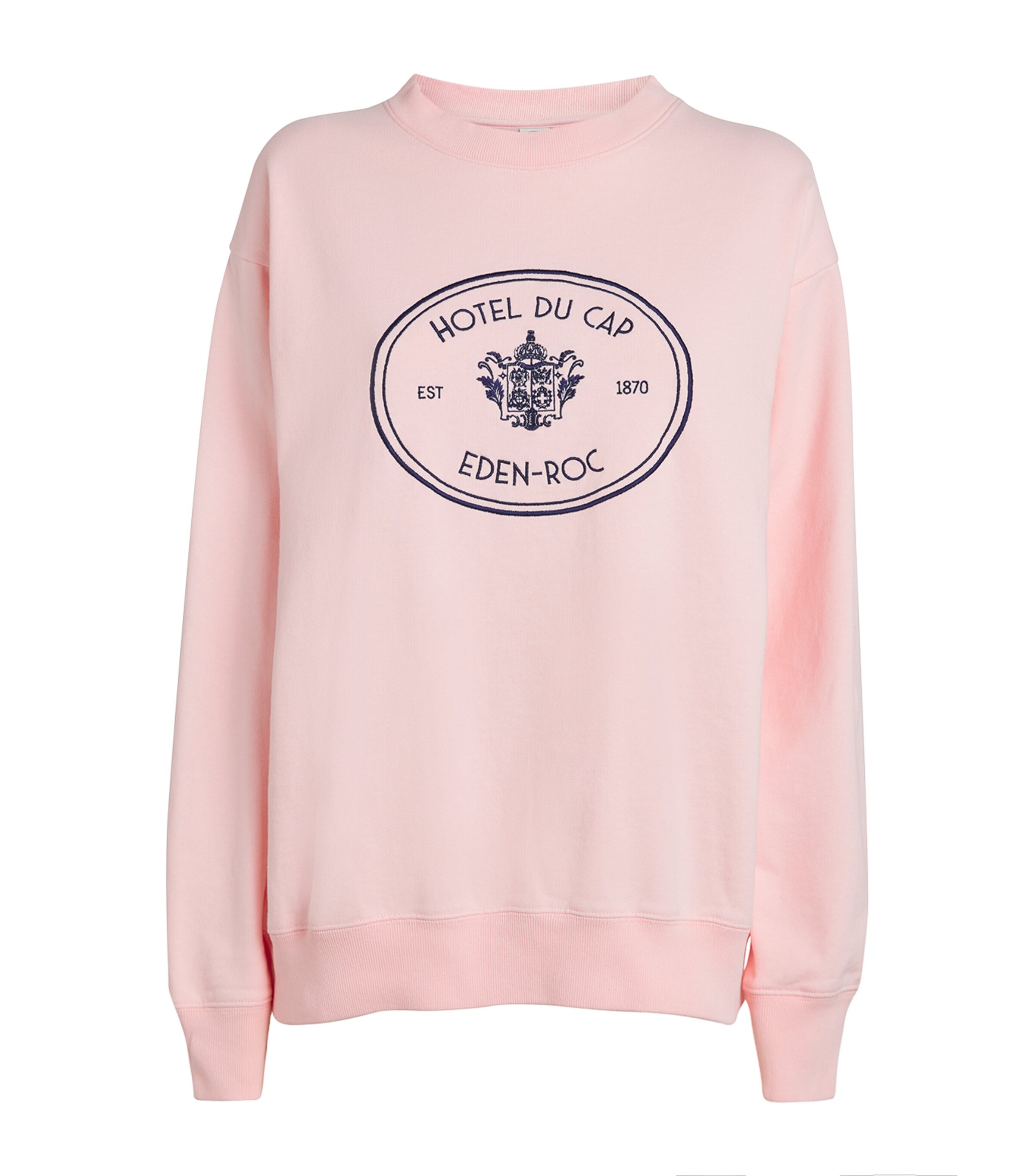 Sporty & Rich x Hotel du Cap-Eden-Roc Cotton Sweatshirt | Women Clothing | Tops | Sweatshirts & Hoodies | Sportswear | Sports Tops | Loungewear | Lounge Tops | Women New In | Womens Clothing | Designers | Sporty & Rich
