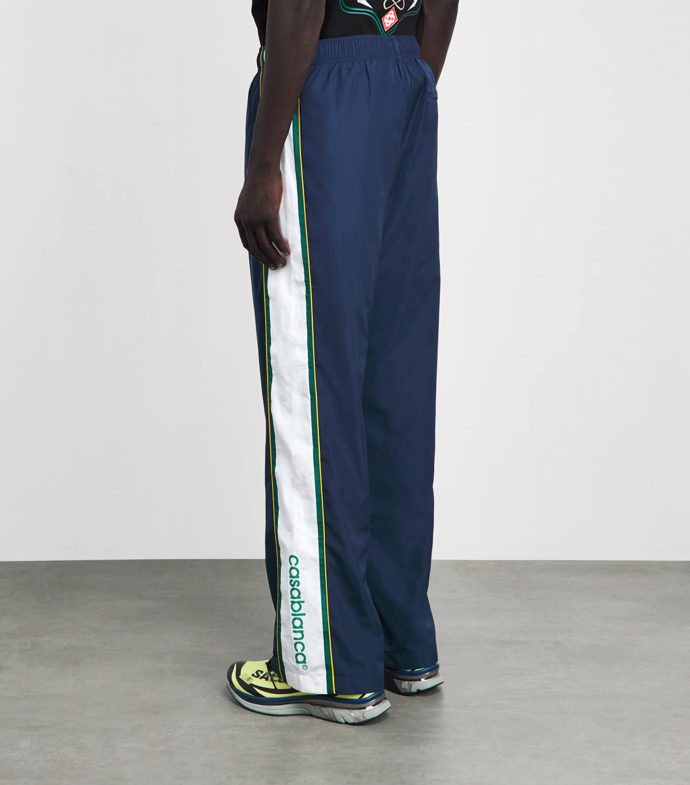 Casablanca Mens Logo Track Pants Nav/grn/wht/ylw Image 5