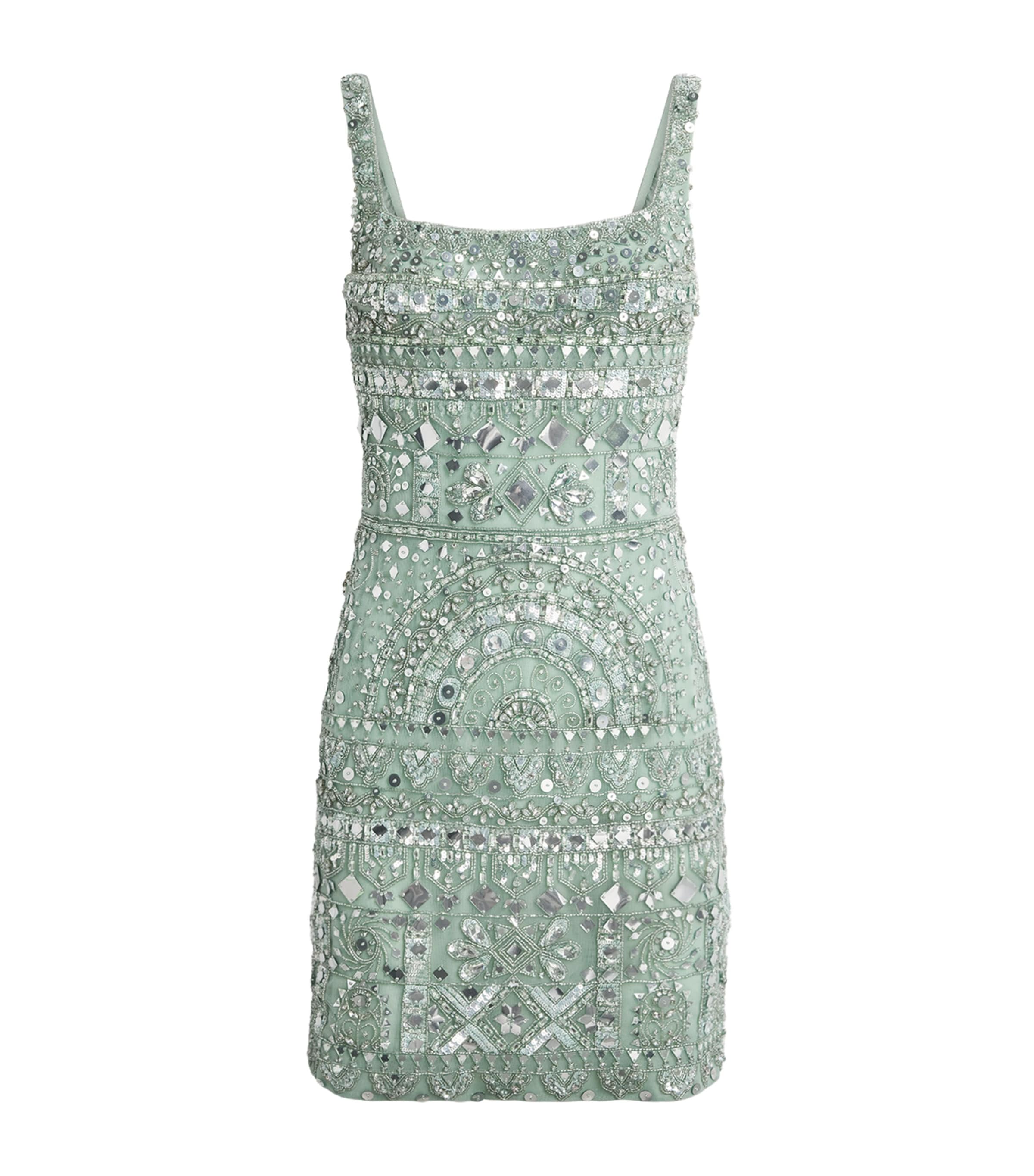 Embellished Mini Dress 165907 GRANITE GREEN Image 1