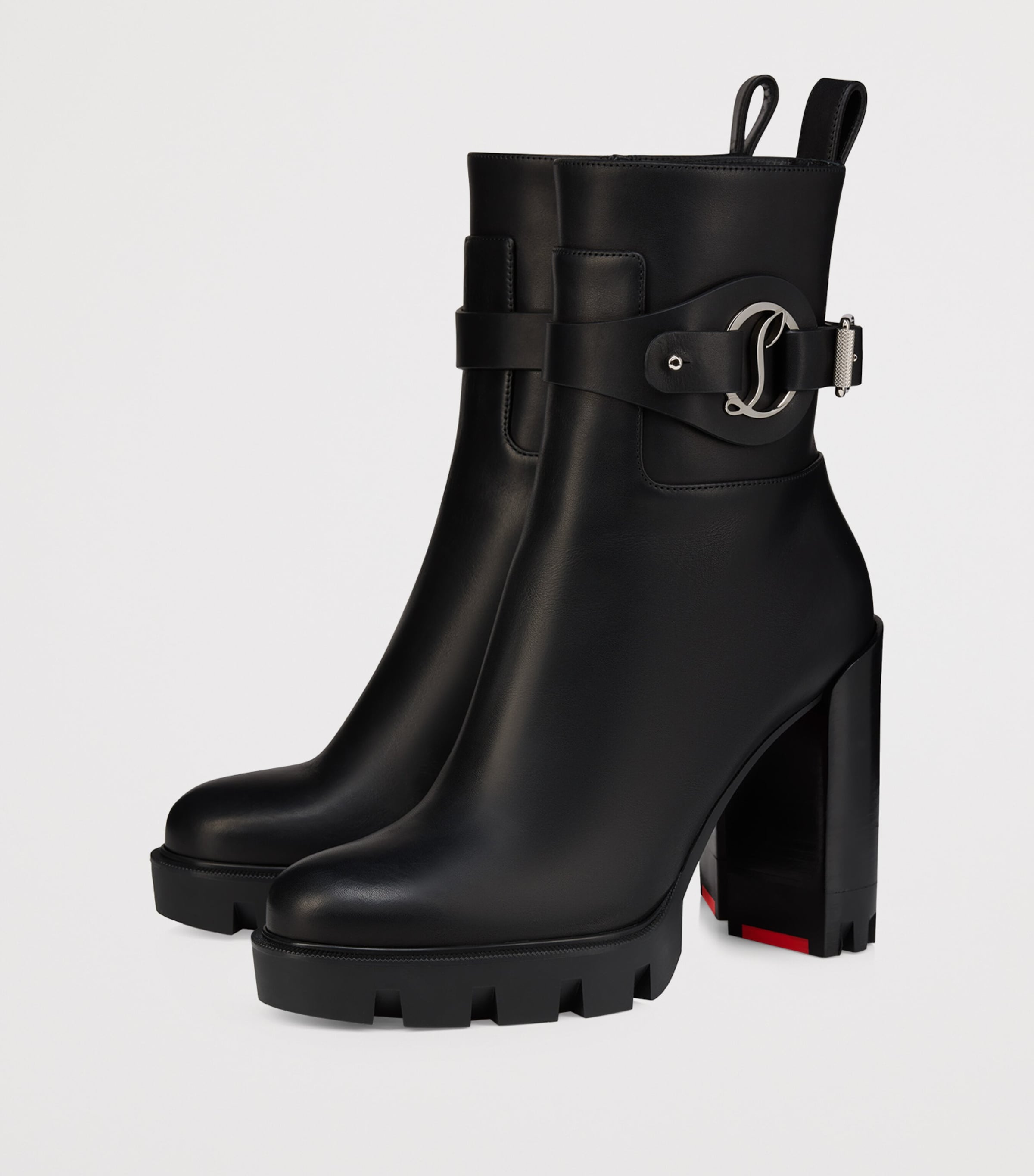 Dianouchette Lug Leather Ankle Boots 100 BK5T Image 3