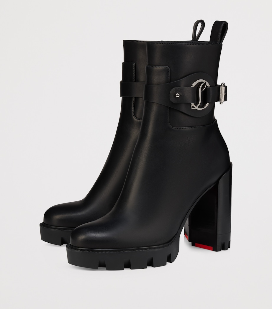 Dianouchette Lug Leather Ankle Boots 100 BK5T Image 3