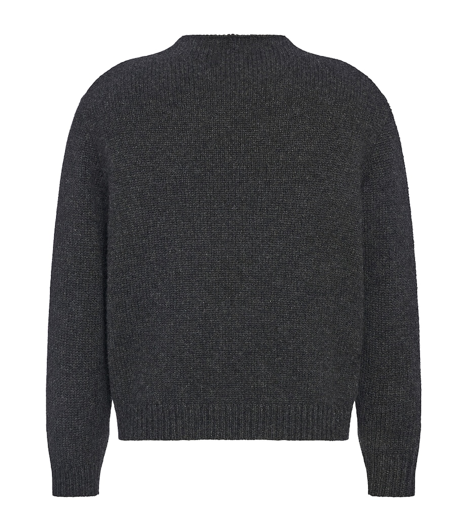 The Row Mens Markhim Cashmere Sweater Charcoal Melange Image 2