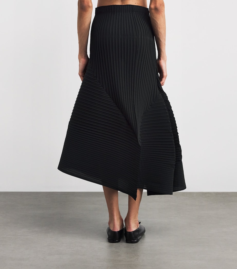 Fold Pleats Maxi Skirt BLACK Image 4