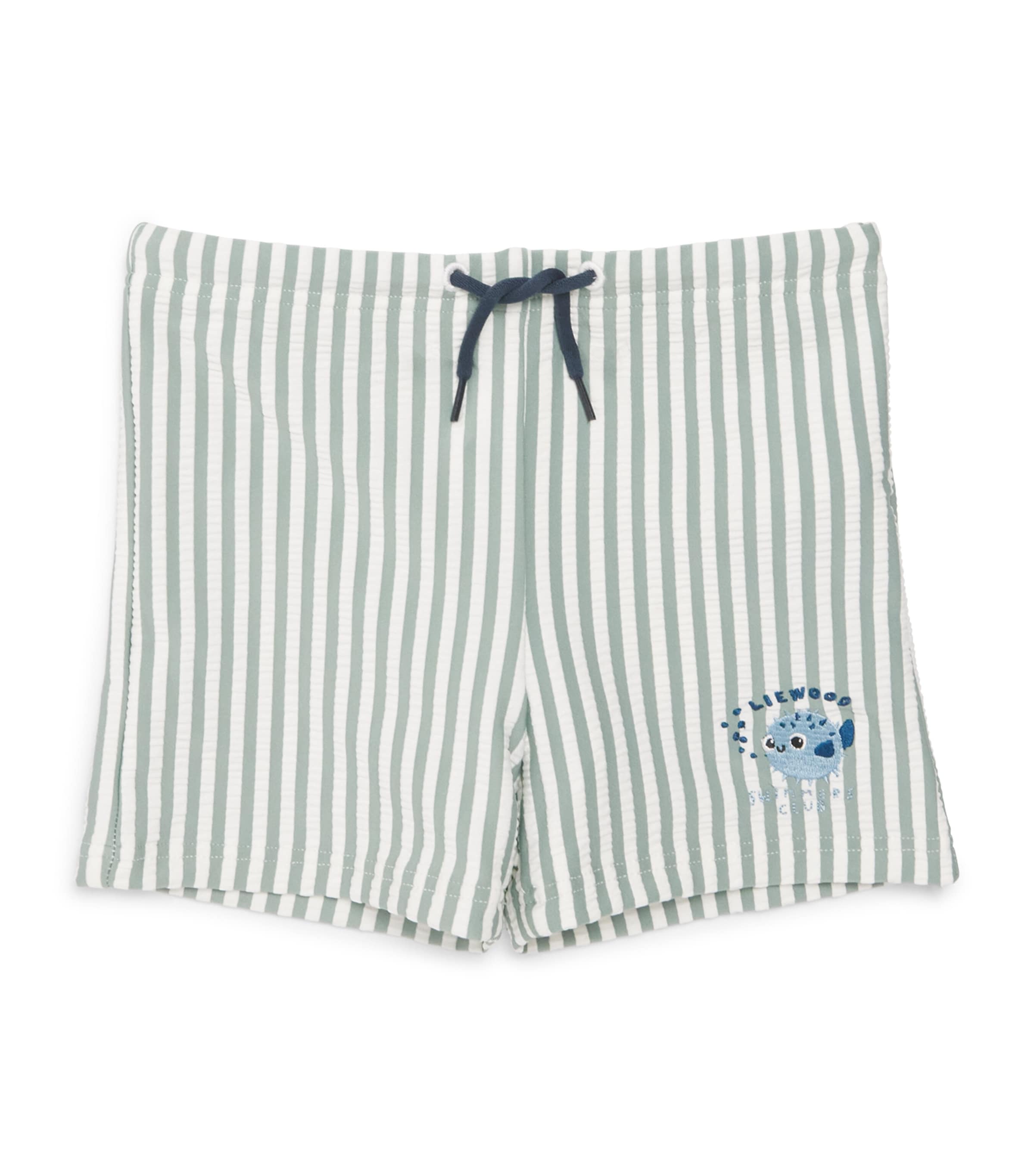 Liewood Seersuck Stripe Otto Swim Shorts (18 Months-4 Years) Yd Stripe Mint/crème Image 1
