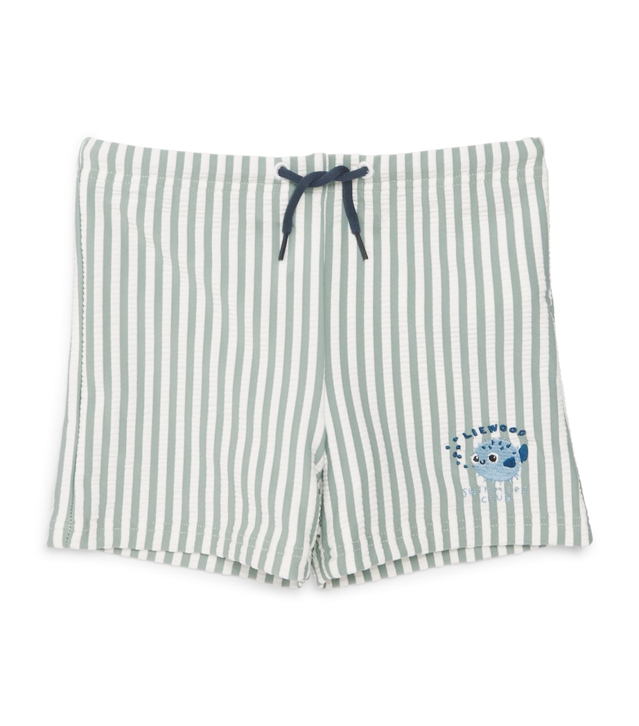 Liewood Seersuck Stripe Otto Swim Shorts (18 Months-4 Years) Yd Stripe Mint/crème Image 1