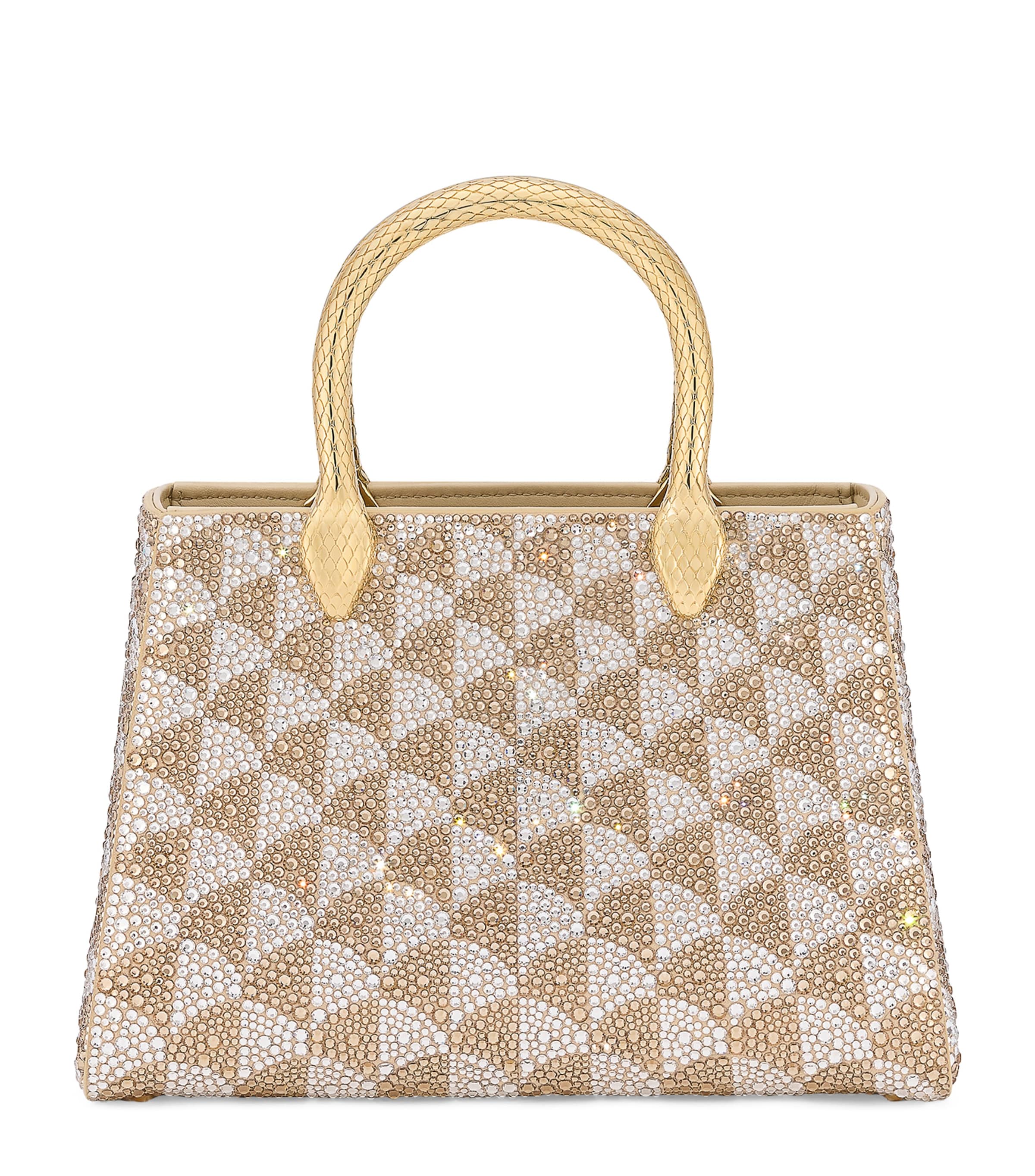 Bvlgari Crystal Serpentine Duo Tote Bag Silver Image 1
