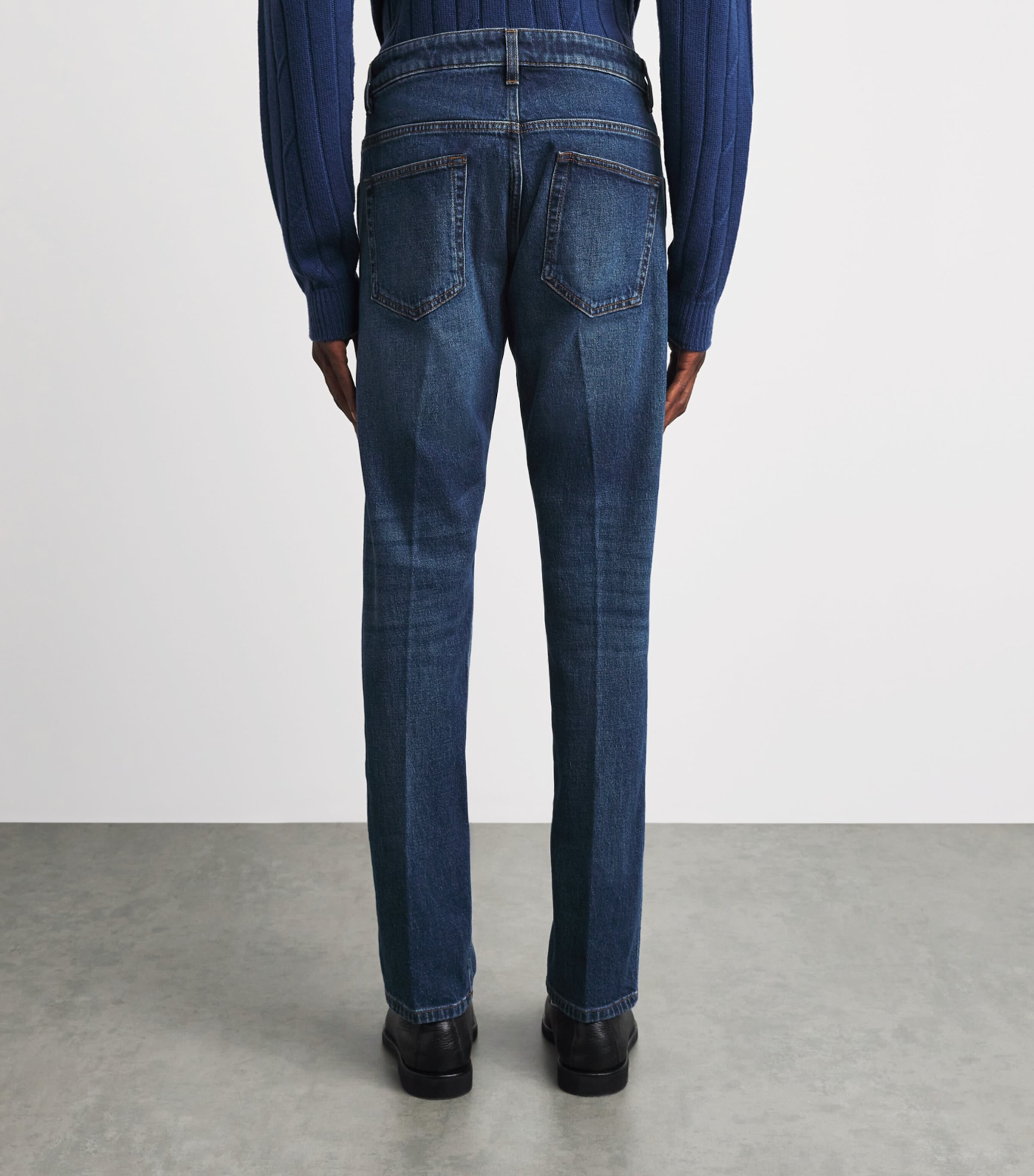 Lardini Mens Straight Jeans Denim Image 5
