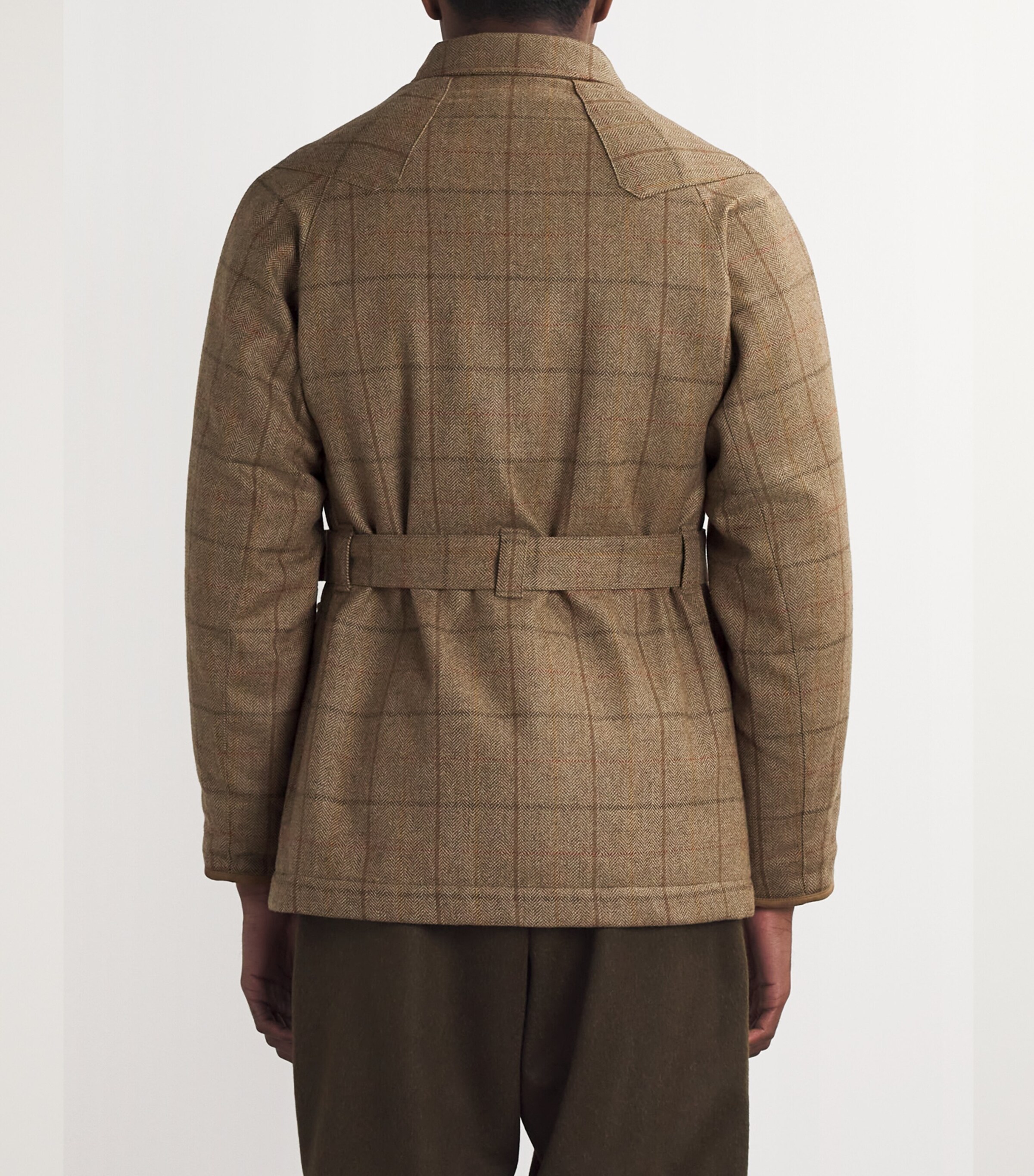 Purdey Brown Tweed Norfolk Jacket | Harrods UK