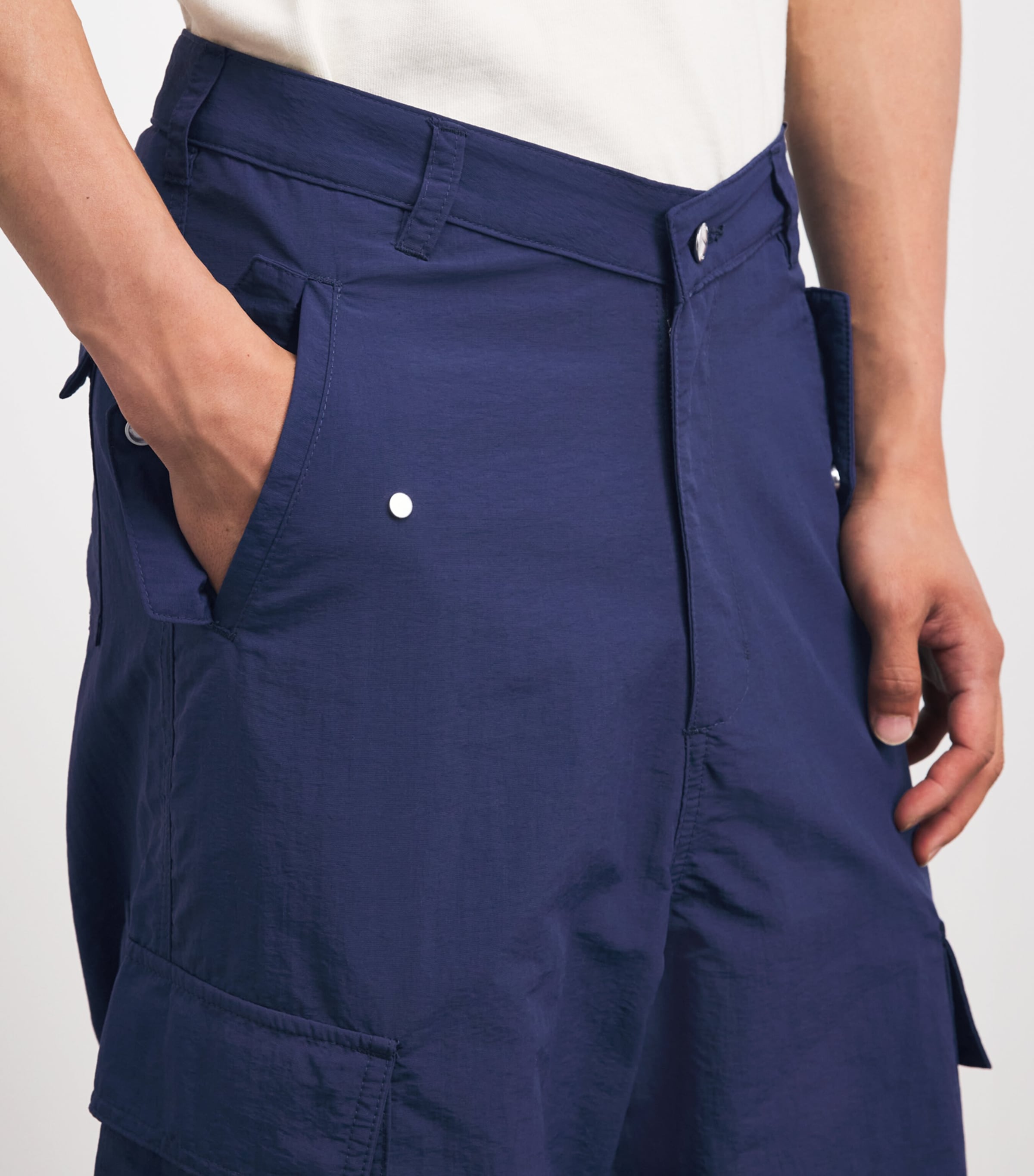 Rhude Mens Parachute Cargo Trousers Navy Image 3