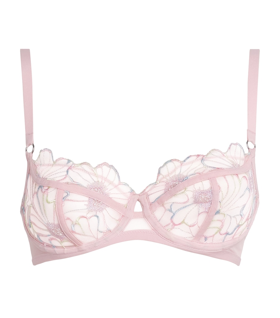 Chantelle Womens Lush Half Cup Balcony Bra Lurex Pink Image 1