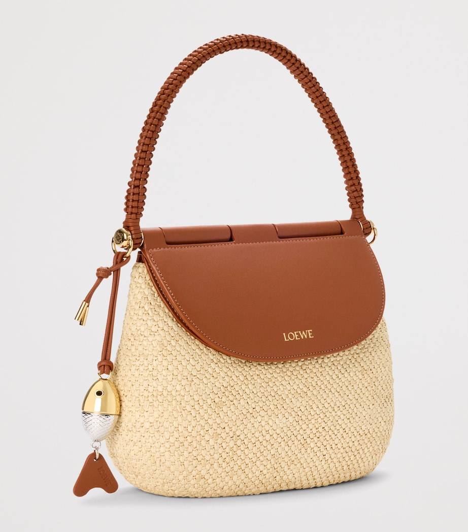 LOEWE x Paula’s Ibiza Medium Raffia Pescador Shoulder Bag Natural/tan Image 2