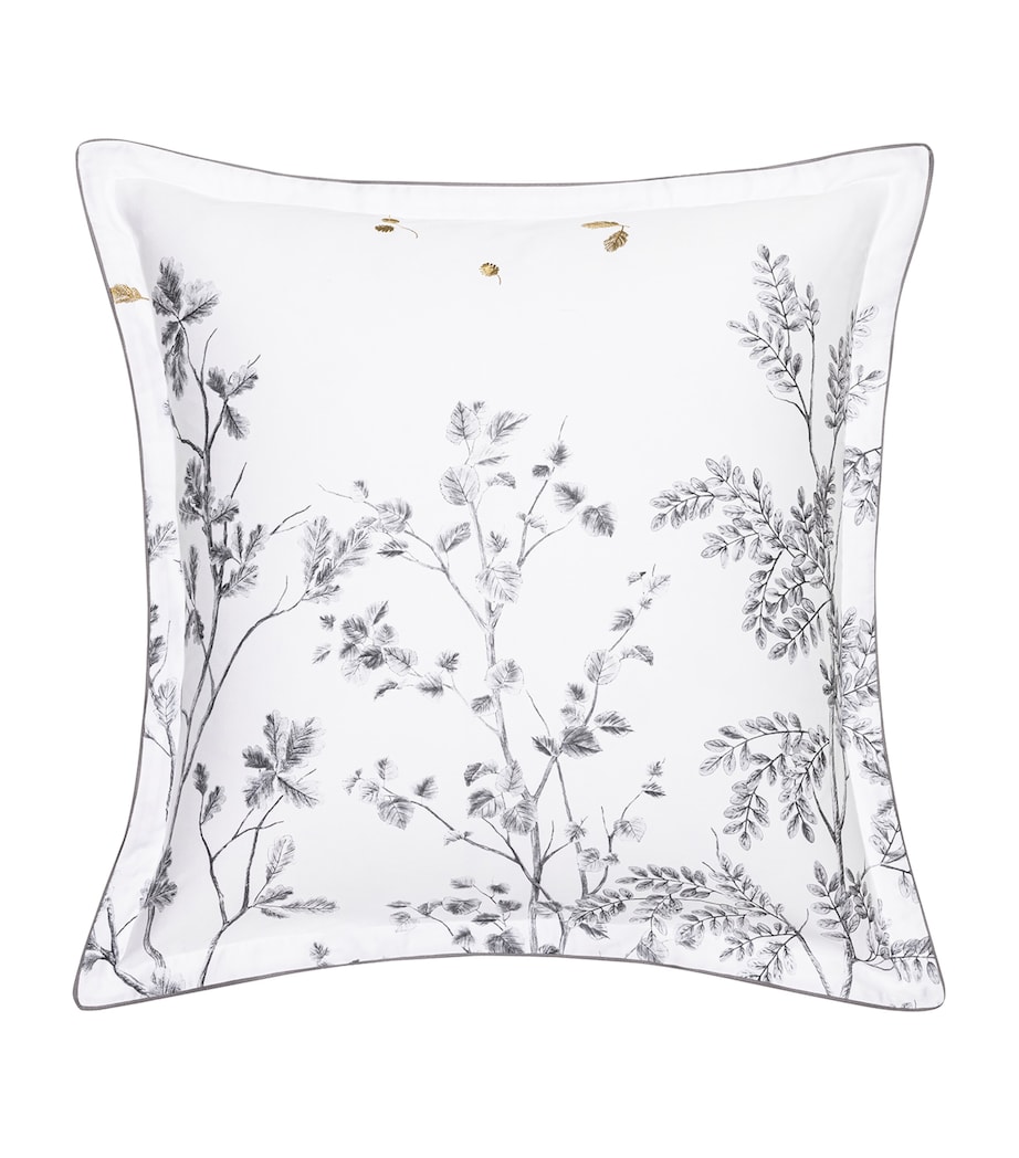 Alexandre Turpault Cotton Saison Square Pillowcase (65cm x 65cm) Noir & Blanc Image 1