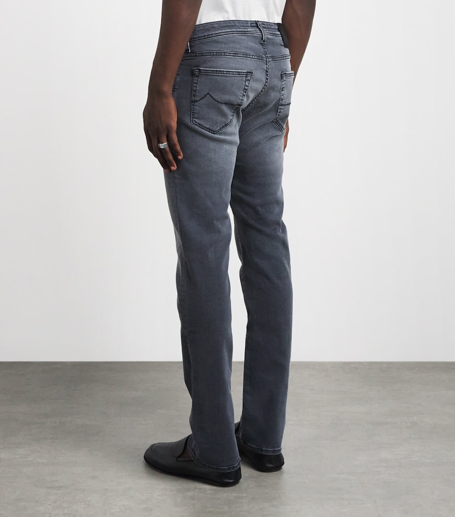 Jacob Cohën Mens Pony Hair-Patch Nick Slim Jeans Image 5