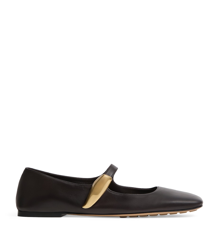 Bottega Veneta Womens Leather Ballet Flats Image 1