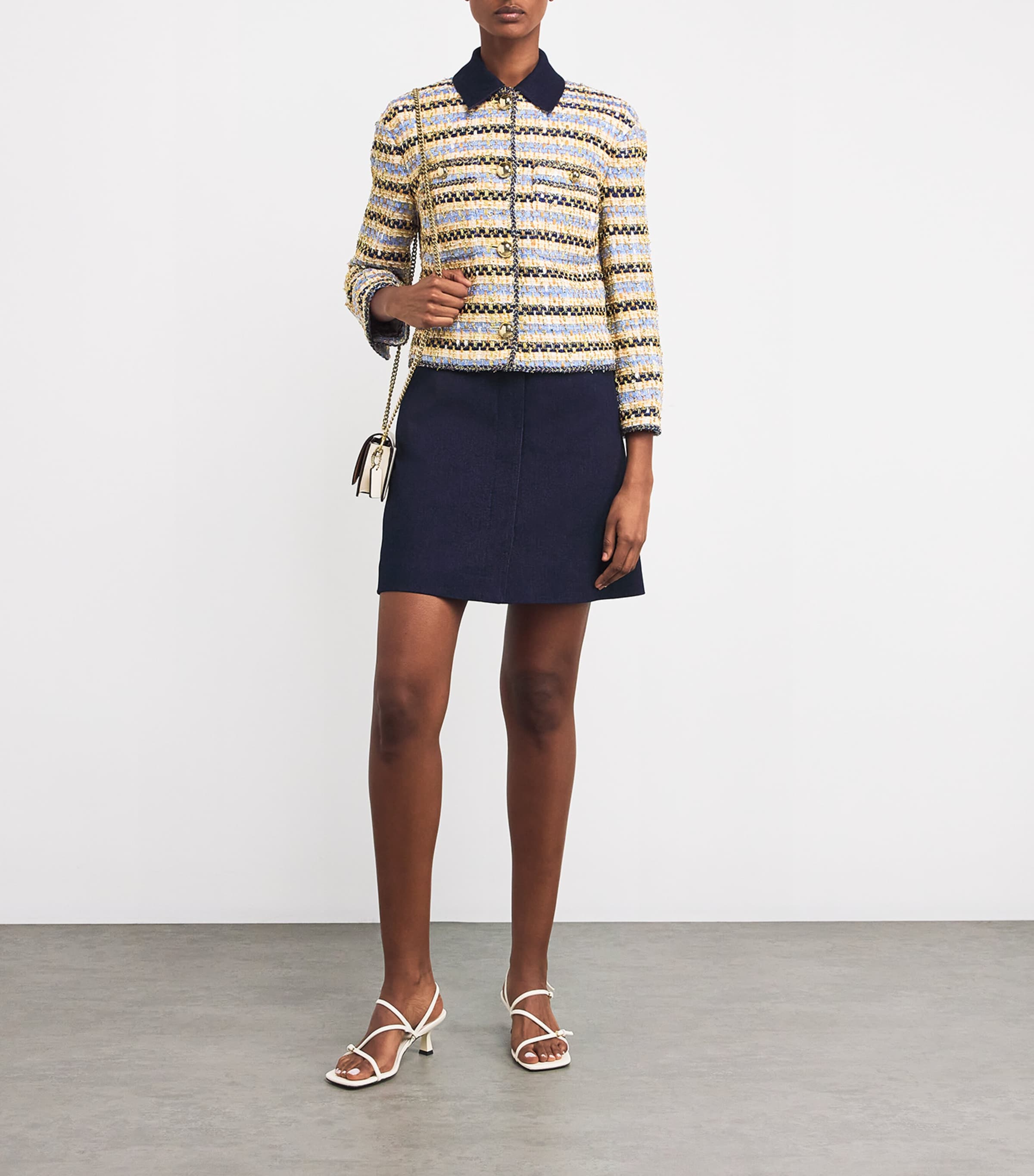 Sumira Tweed Jacket BLUE/IVORY Image 2