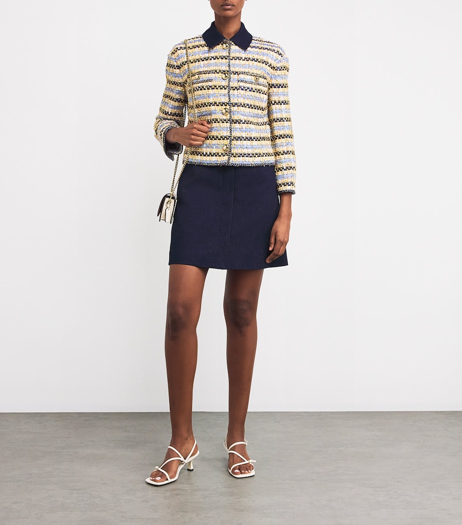 Sumira Tweed Jacket BLUE/IVORY Image 2