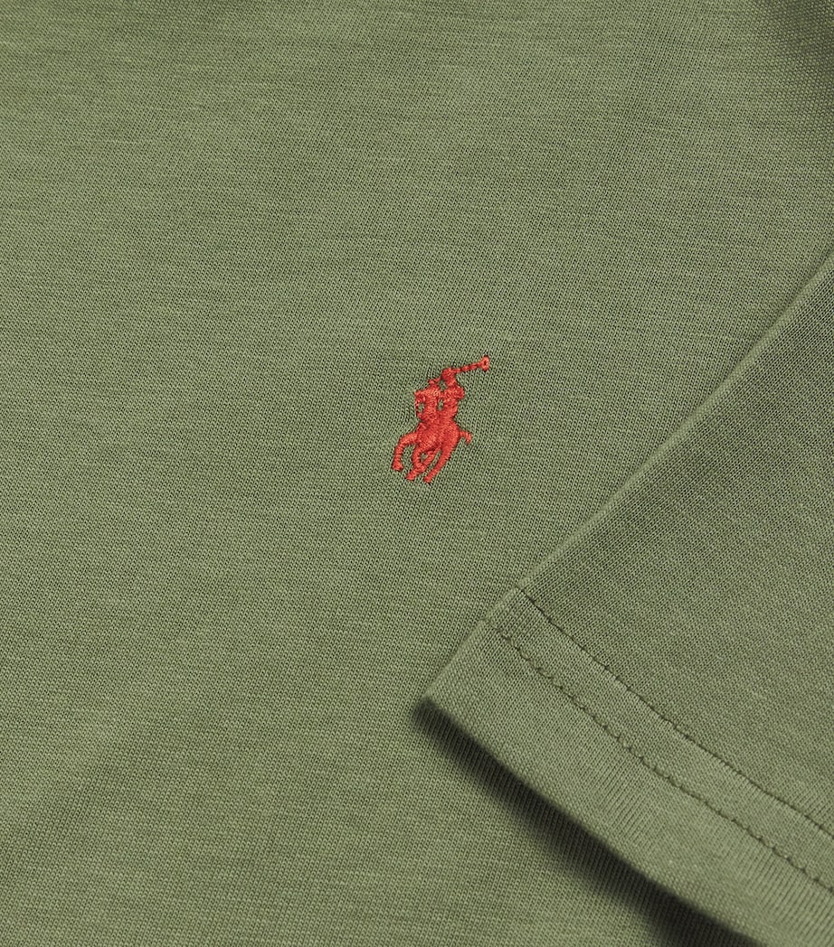 Cotton Polo Pony Logo T-Shirt (2-7 Years) GREEN Image 3