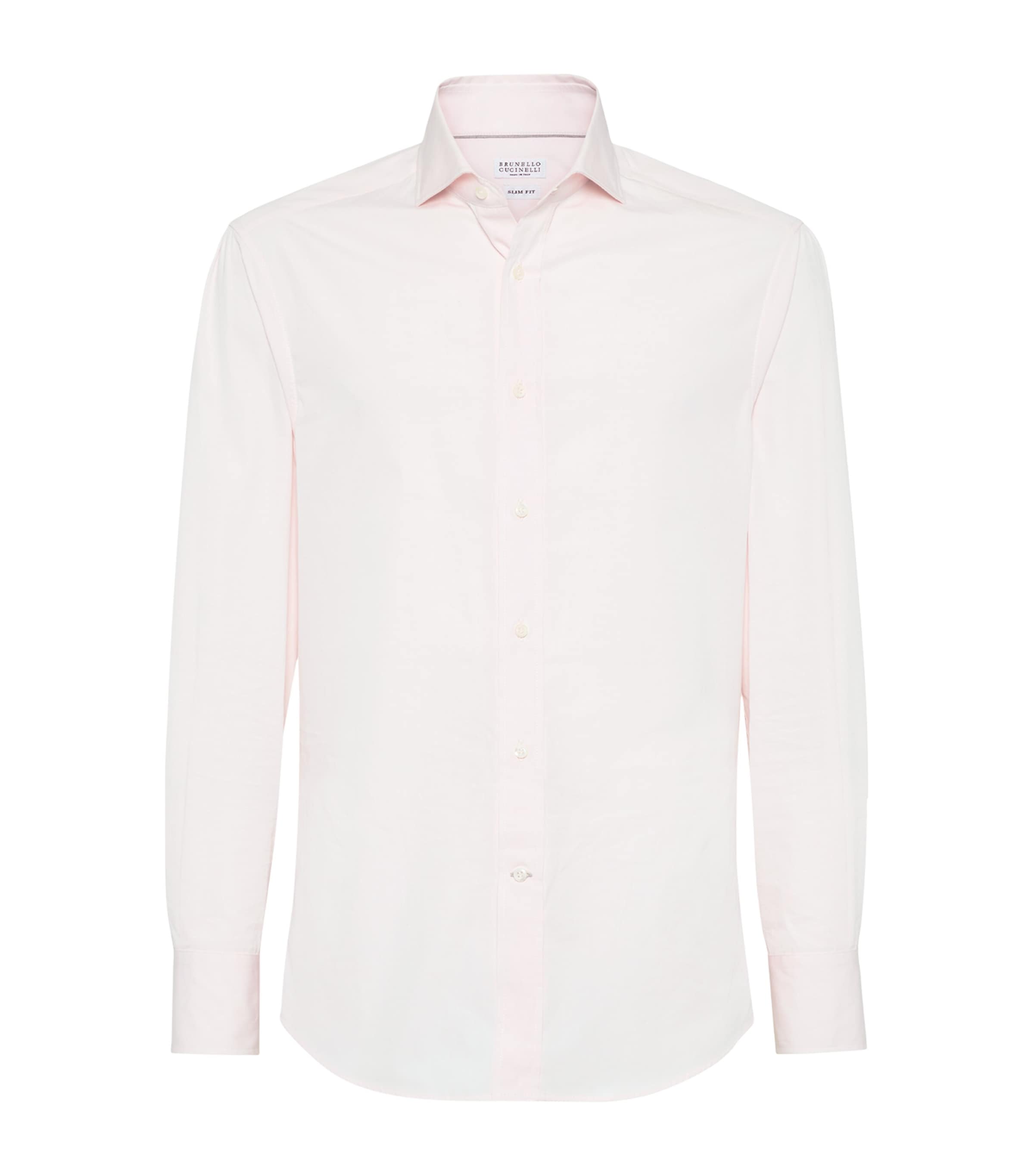 Brunello Cucinelli Buttoned-up Linen Shirt In Pink