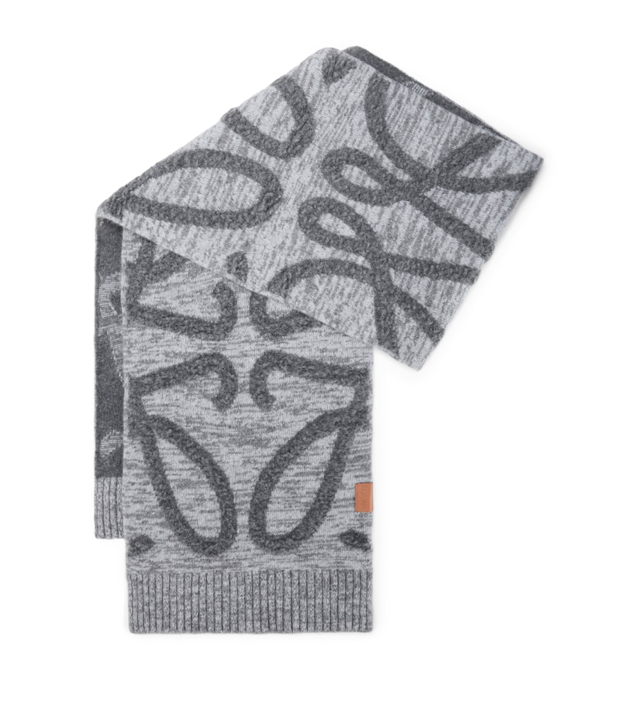 Wool-Cashmere Anagram Scarf GREY MELANGE Image 1