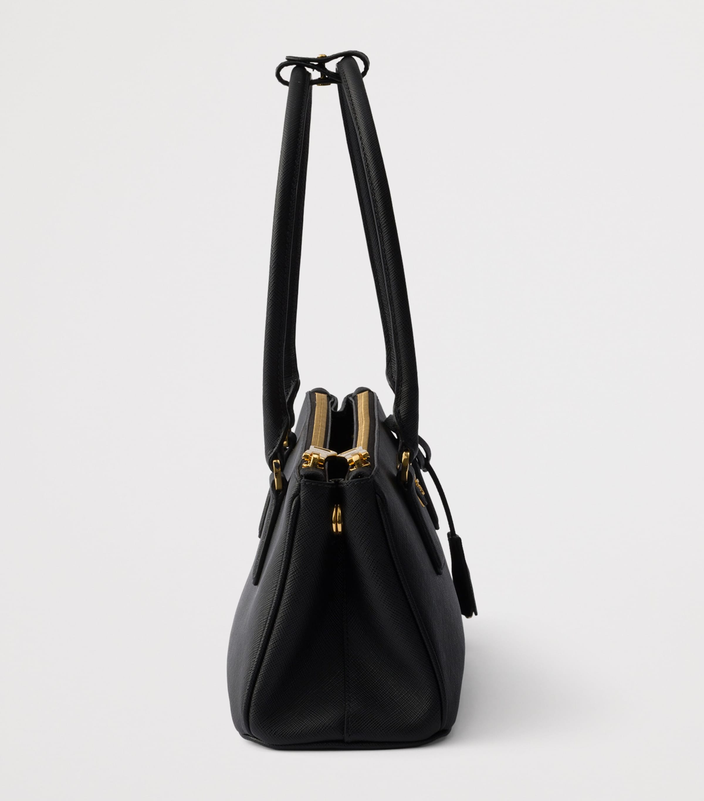 Prada Medium Leather Galleria Top-Handle Bag Black Image 7
