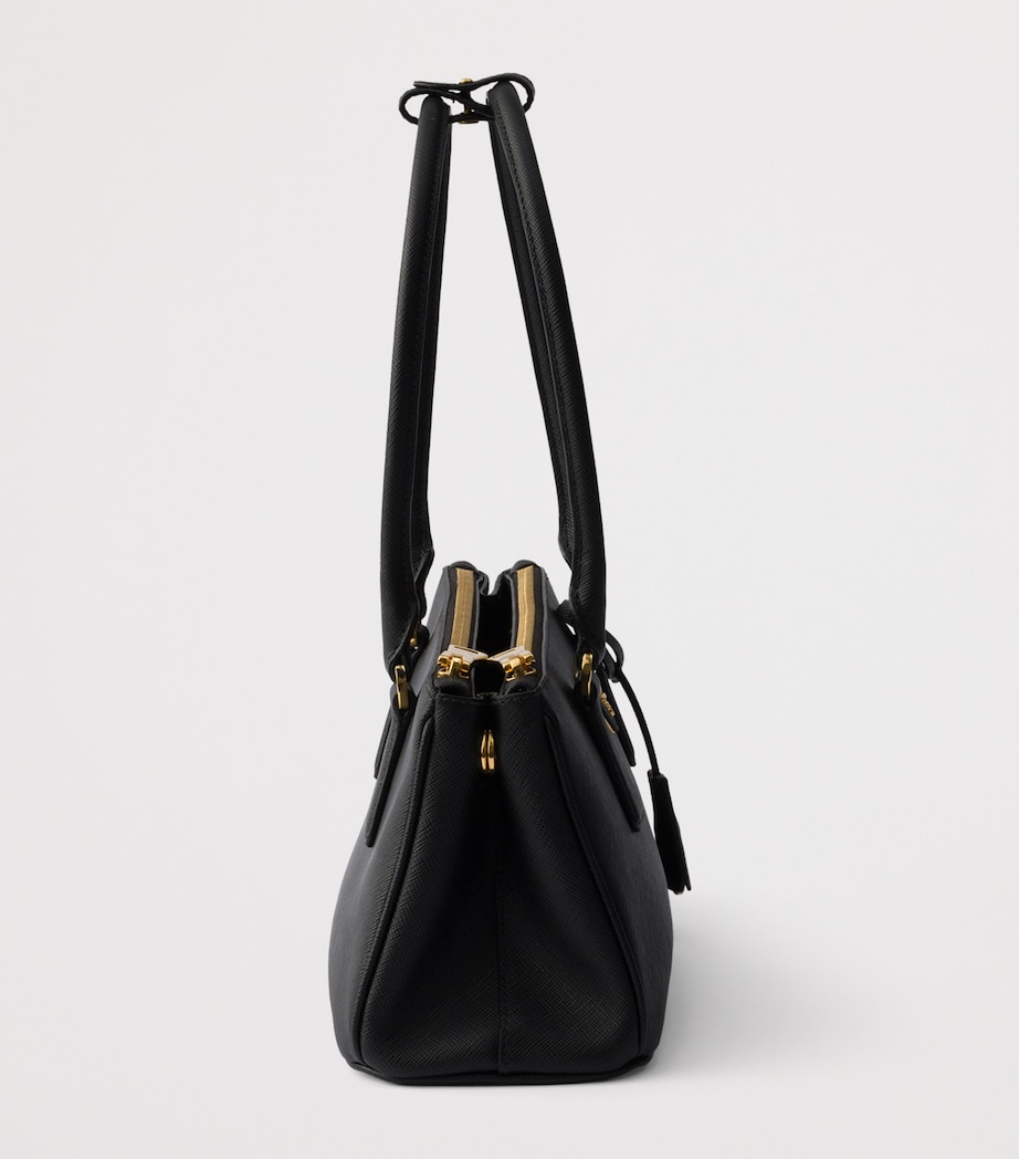 Prada Medium Leather Galleria Top-Handle Bag Black Image 7