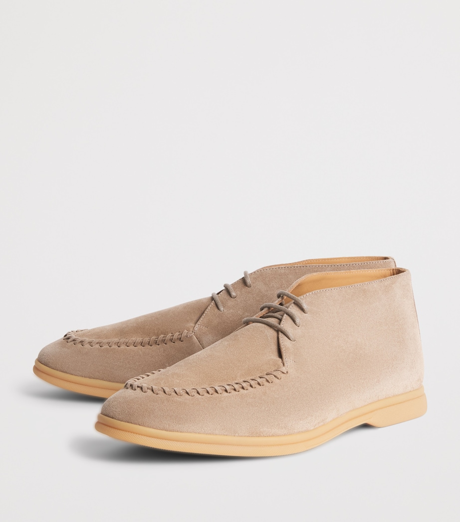 Eleventy Suede Ankle Boots Cammello Image 3
