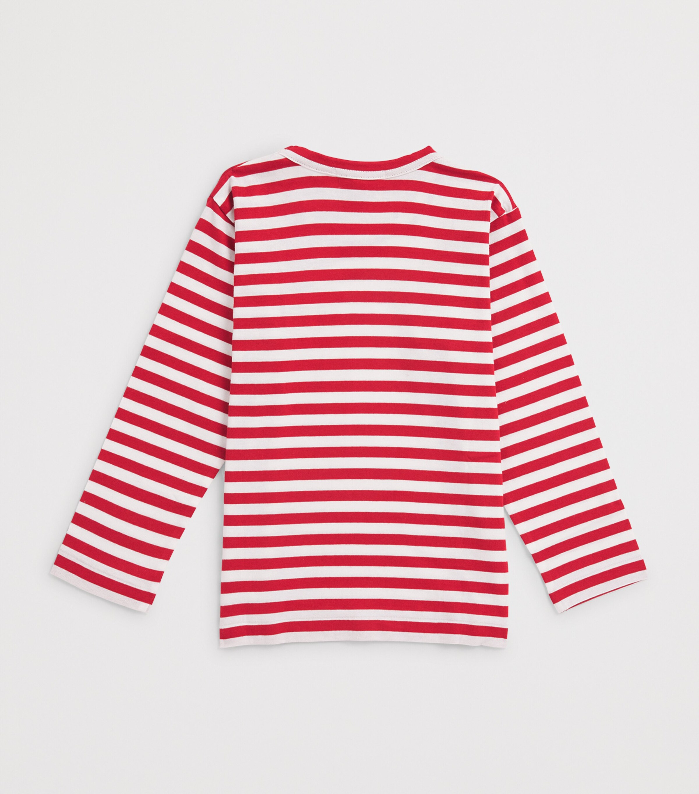 Comme Des Garçons Cotton Stripe Heart Logo T-Shirt (2-6 Years) Image 2