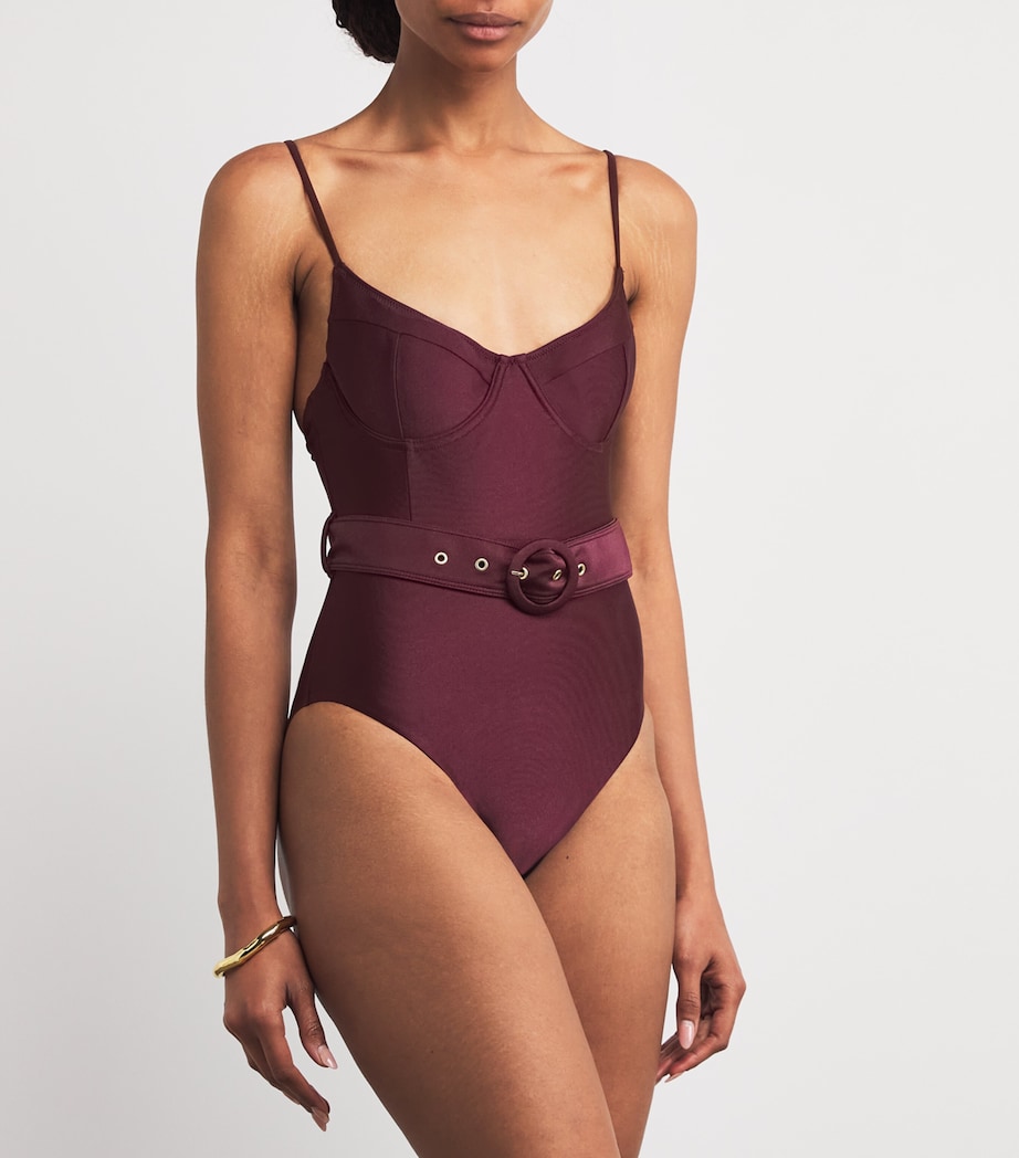Underwired Belted Noa Swimsuit SANGRIA Image 3