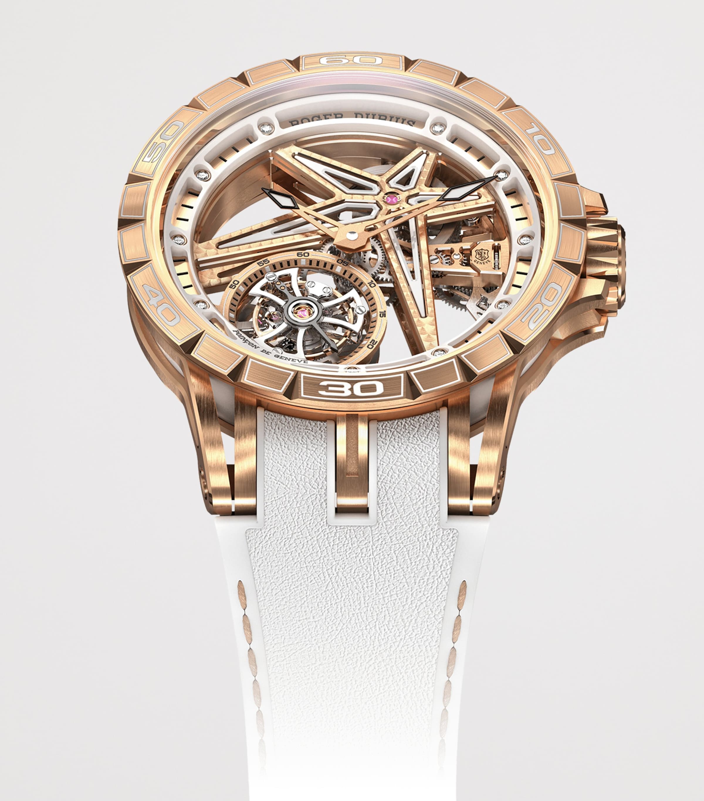Roger Dubuis Pink Gold Excalibur Spider Monotourbillon Watch 39mm Grey Image 2