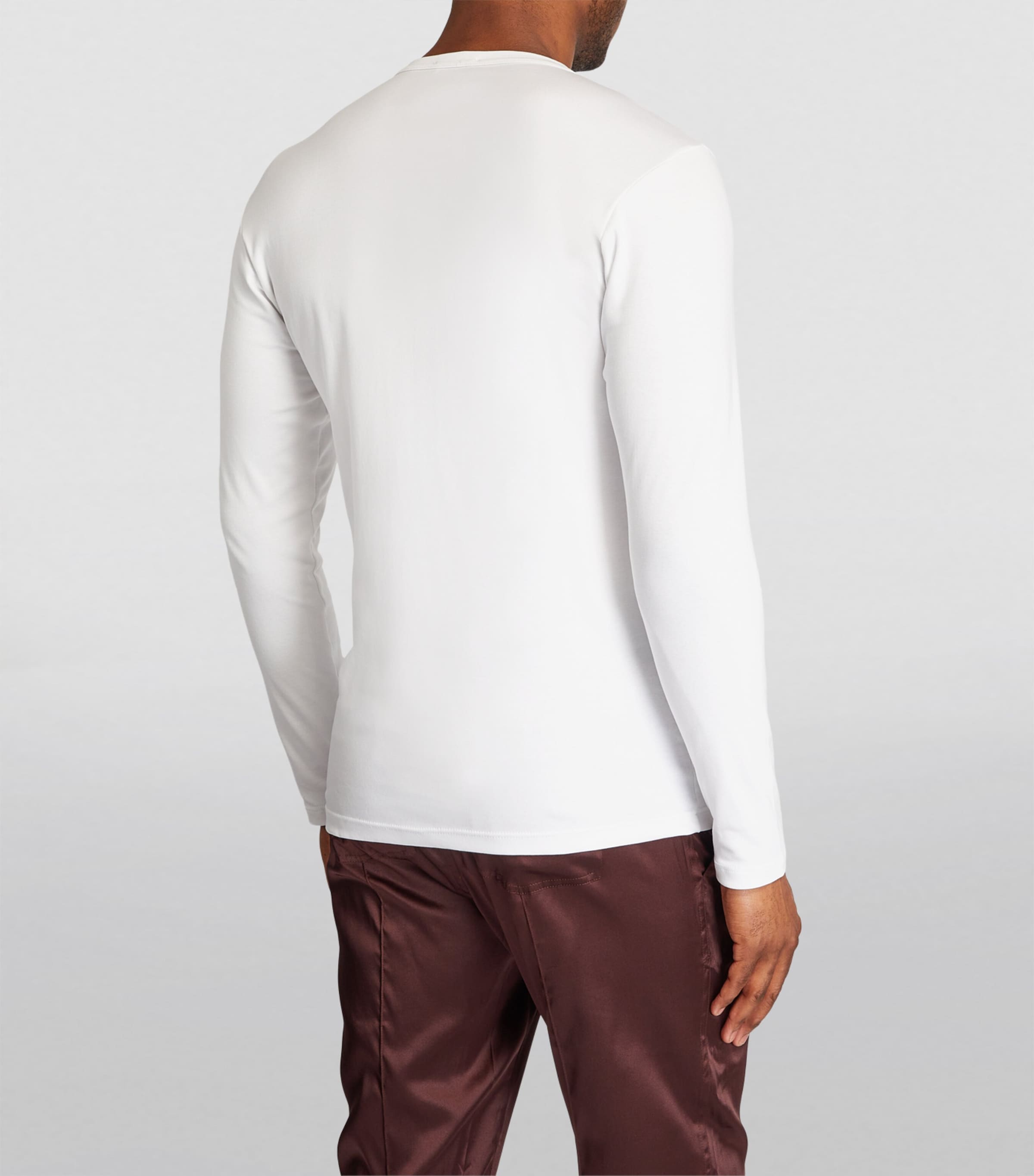Henley Lounge Shirt 100 WHITE Image 4