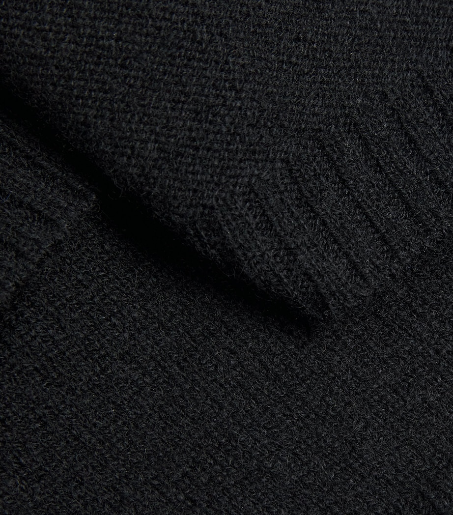 ME+EM Womens Cashmere Shrunken Baby T-Shirt Sweater Black Image 6