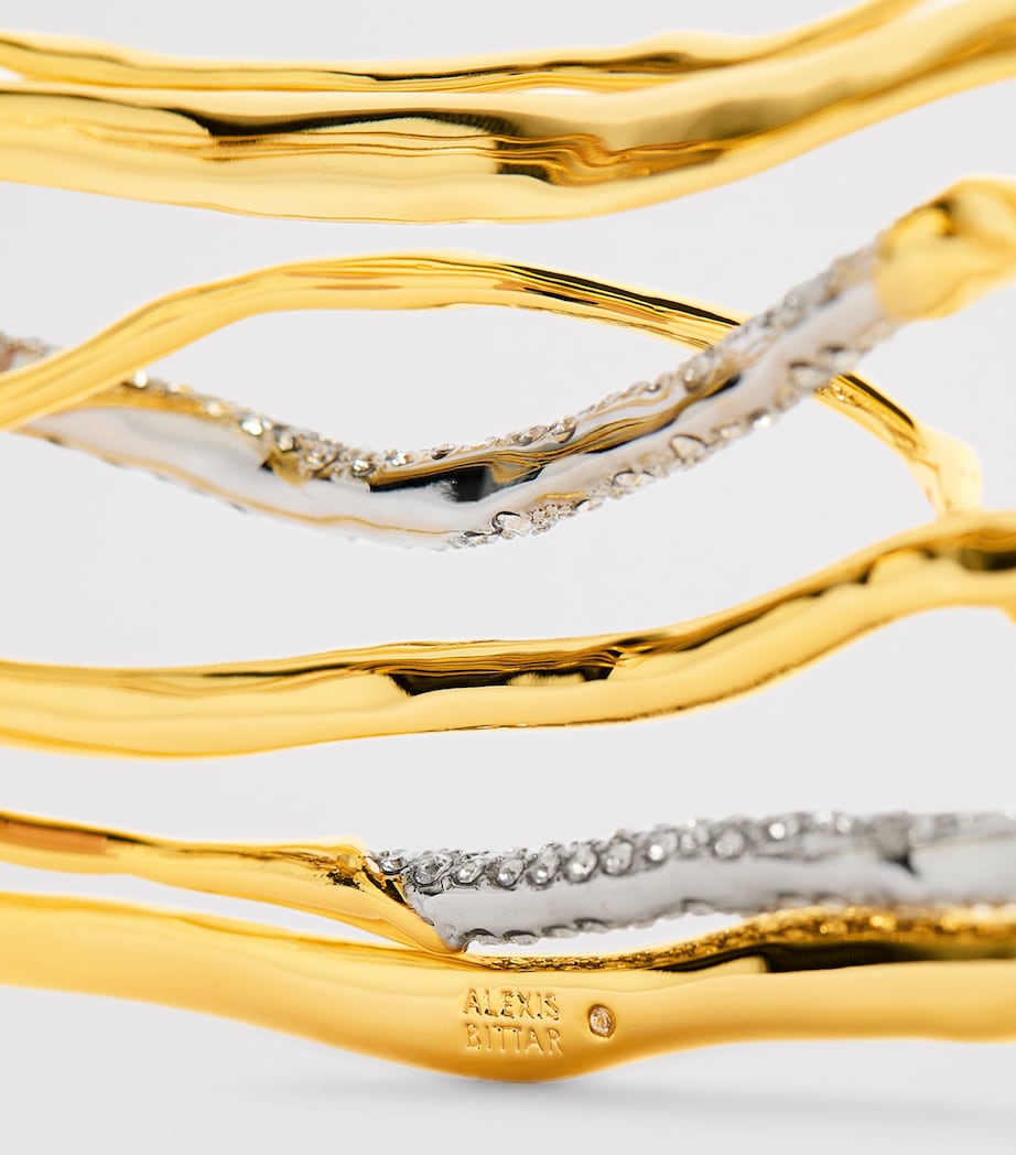 Alexis Bittar Gold-Plated Solanales Crystal Woven Necklace Gold Image 5