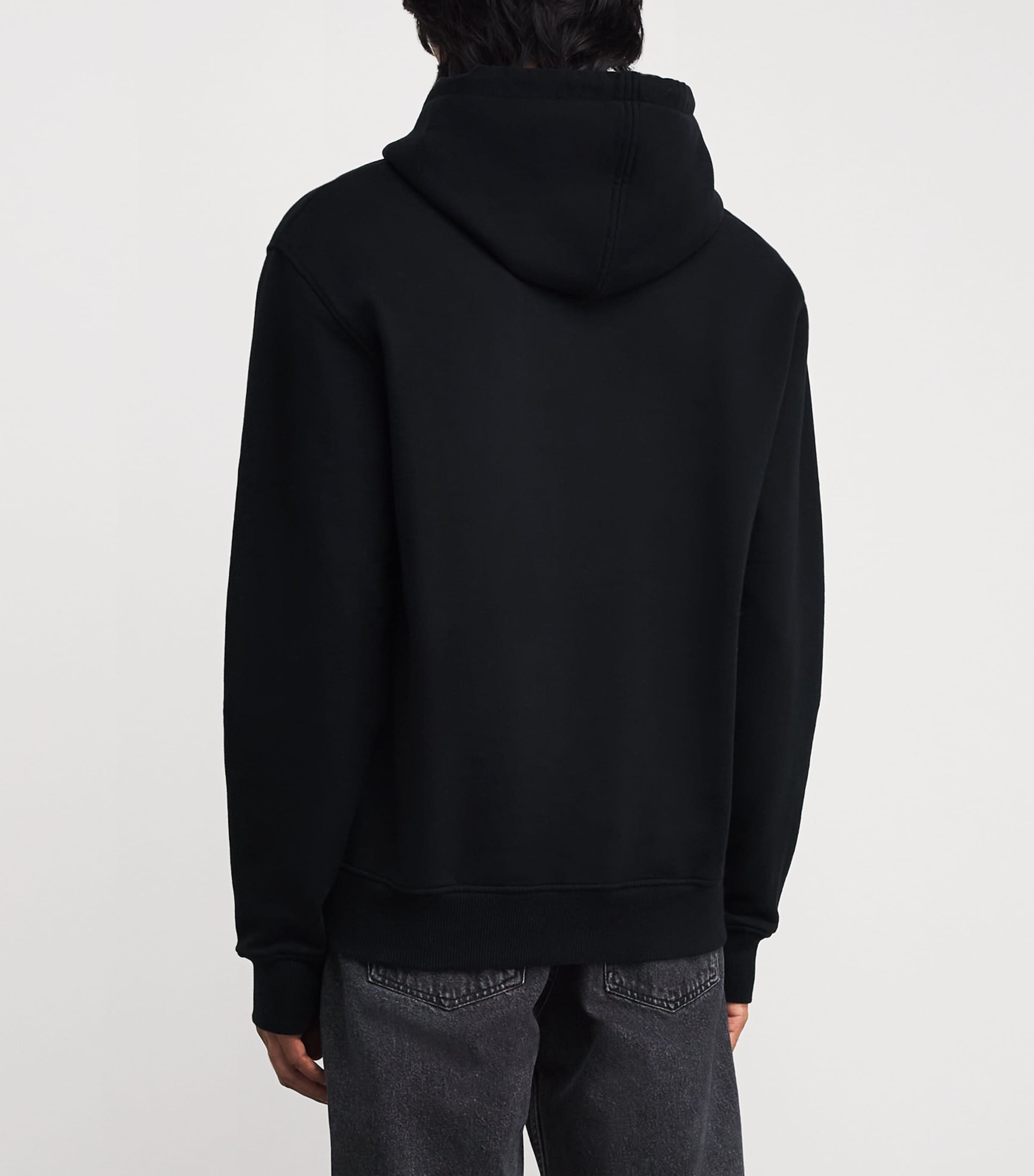 Cotton Embroidered Ami De Coeur Logo Hoodie 001 - NOIR Image 4